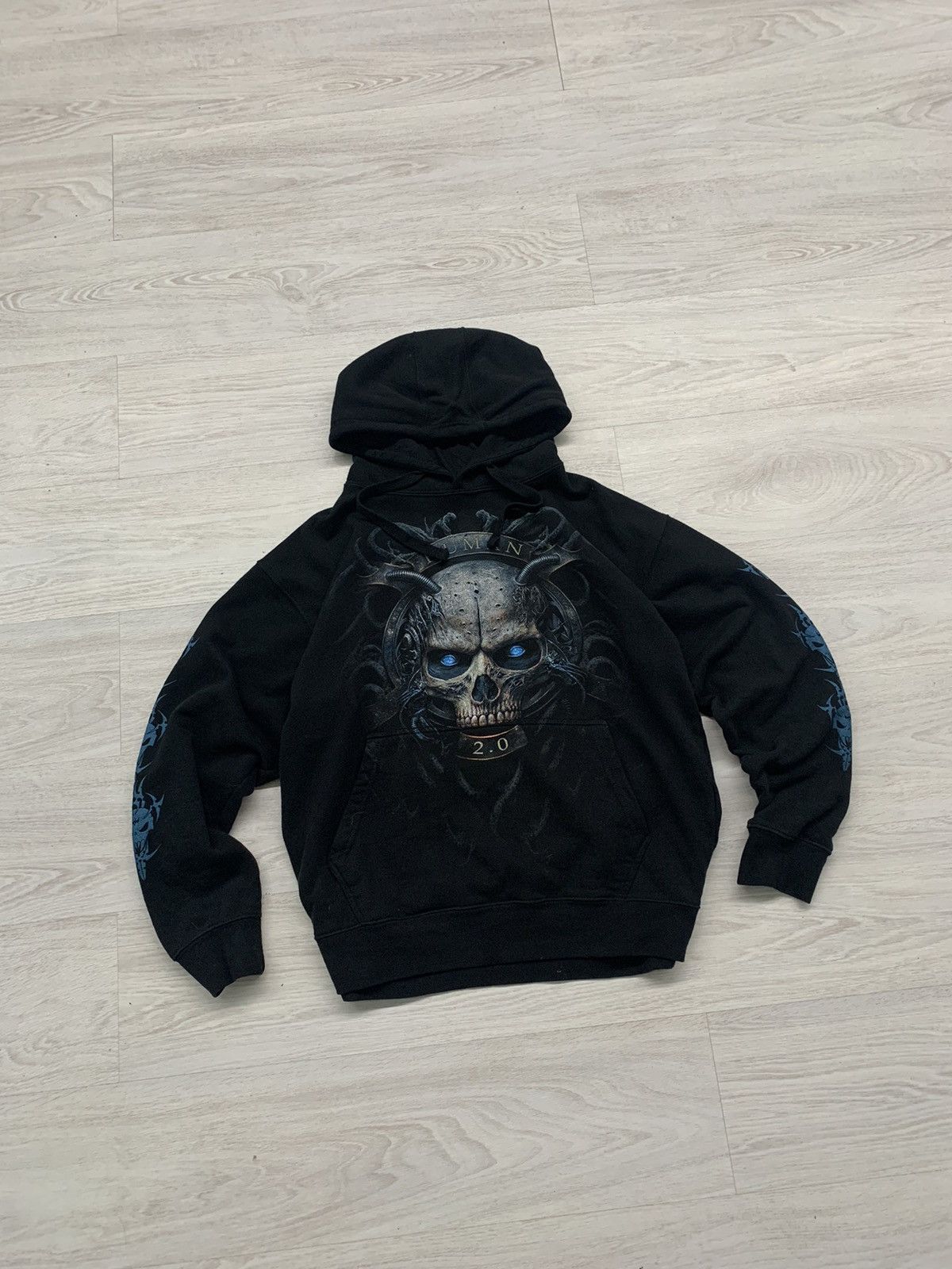 Band Tees × Meals Vintage spiral skull hoodie rock band Size US XXL / EU 58 / 5 - 2 Thumbnail