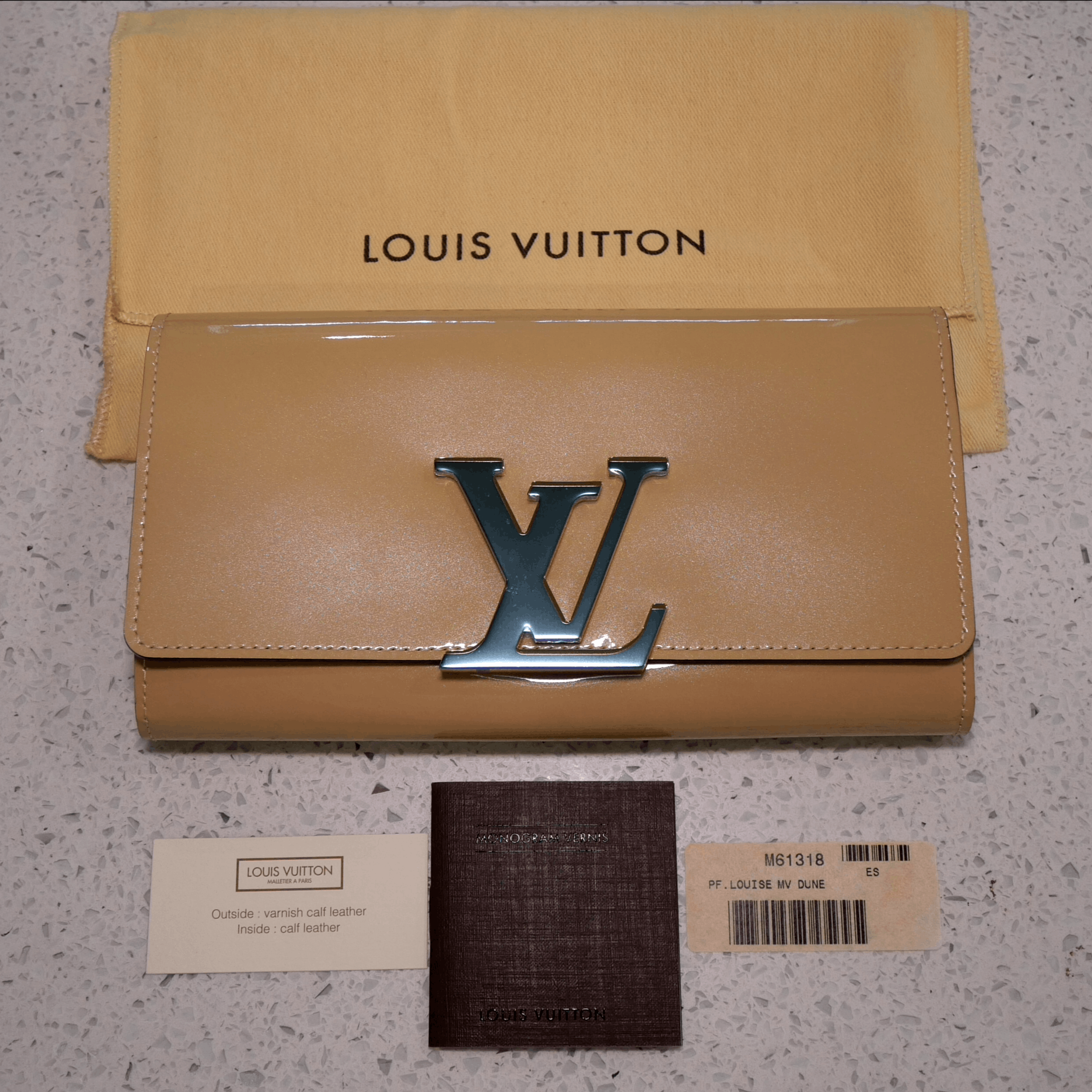 Louis Vuitton Louis Vuitton Vernis Portefeuille Louise Wallet Dune Size ONE SIZE - 1 Thumbnail