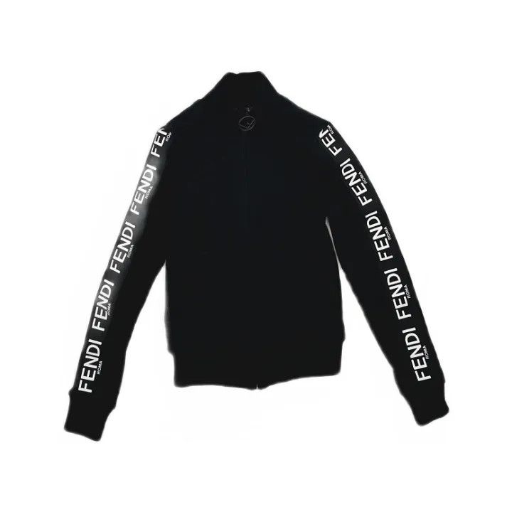 Fendi Casual Color Block Zip Jacket 0079