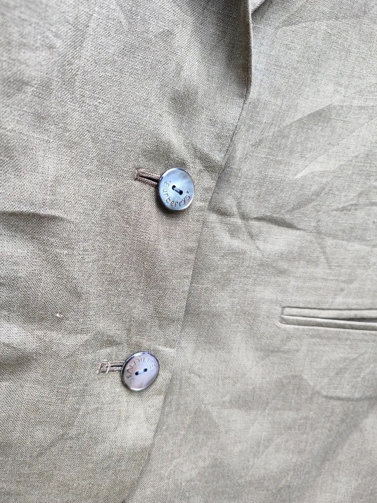 Burberry Vintage Burberrys Linen Blazer – Classic 2-Button Size S / US 4 / IT 40 - 3 Thumbnail