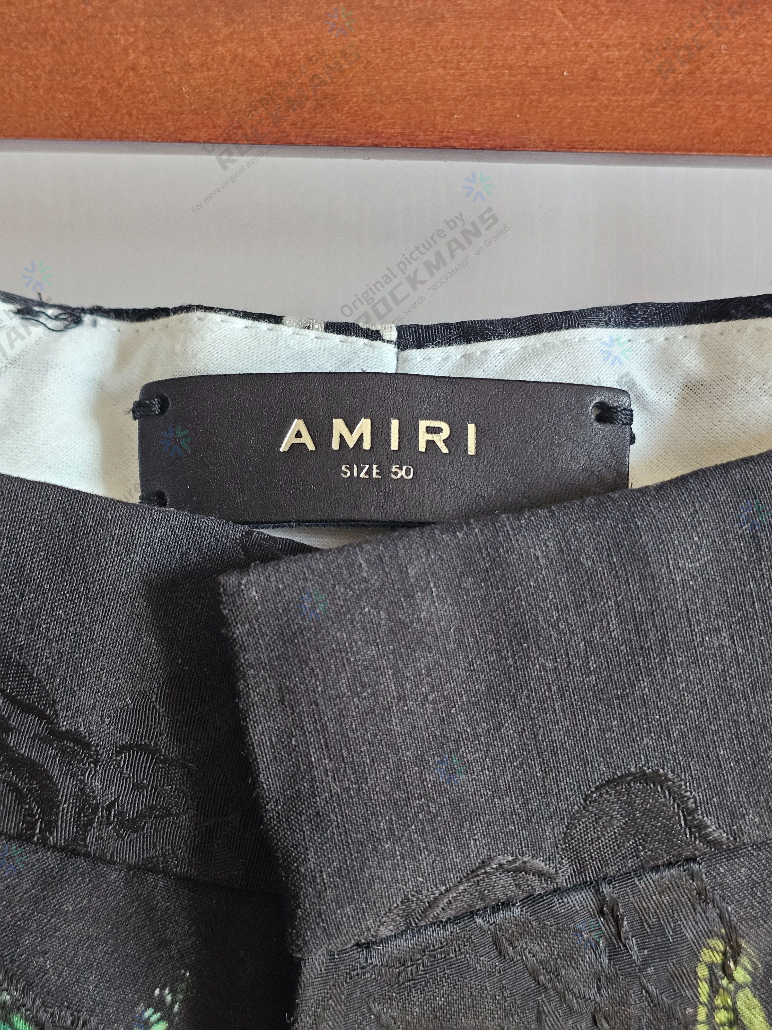 Amiri Amiri Black Butterfly Jacquard Wool Pants Size 50 $1290 Size US 34 / EU 50 - 3 Thumbnail
