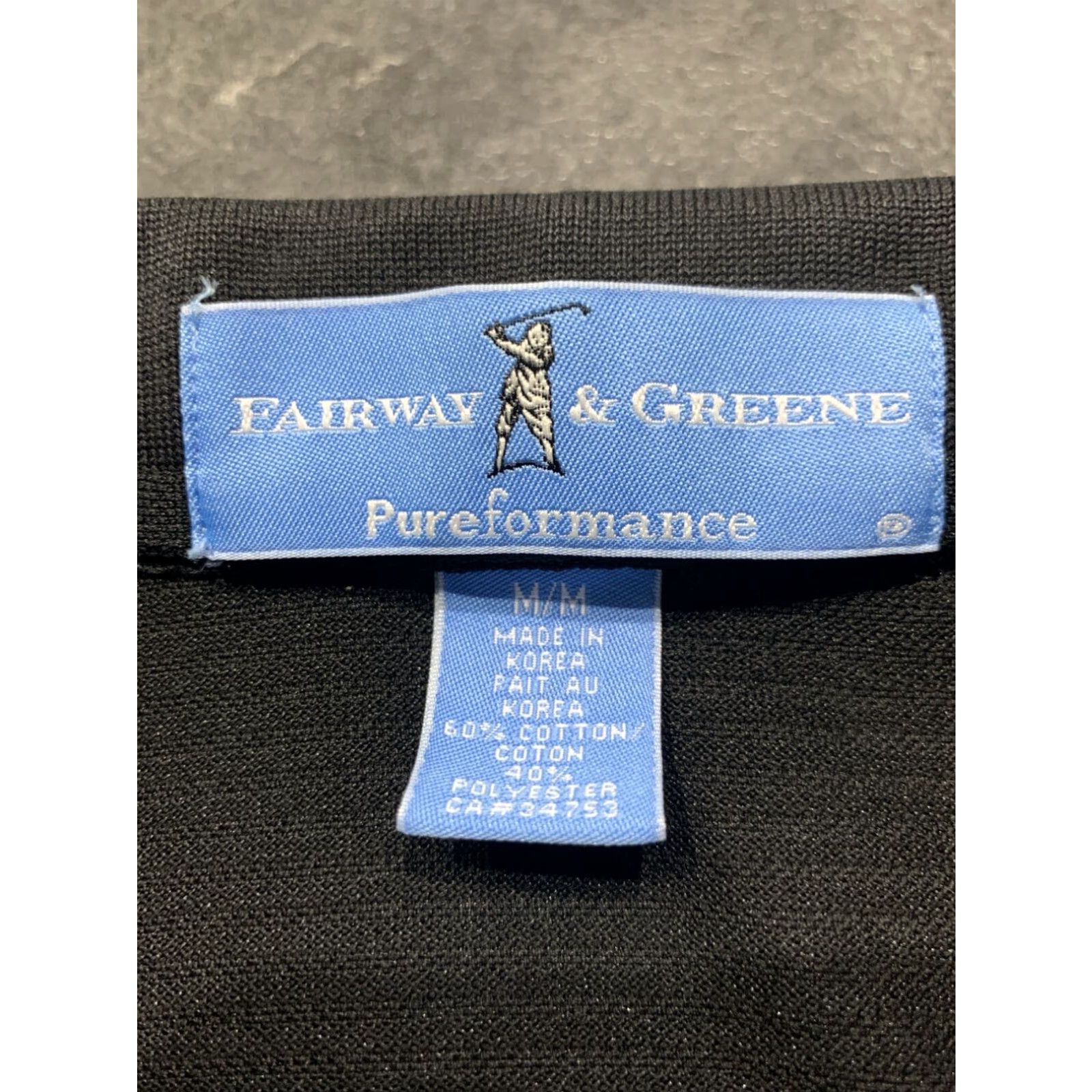Vintage Fairway & Greene Performance Polo Shirt Mens Medium Black Size US M / EU 48-50 / 2 - 5 Thumbnail