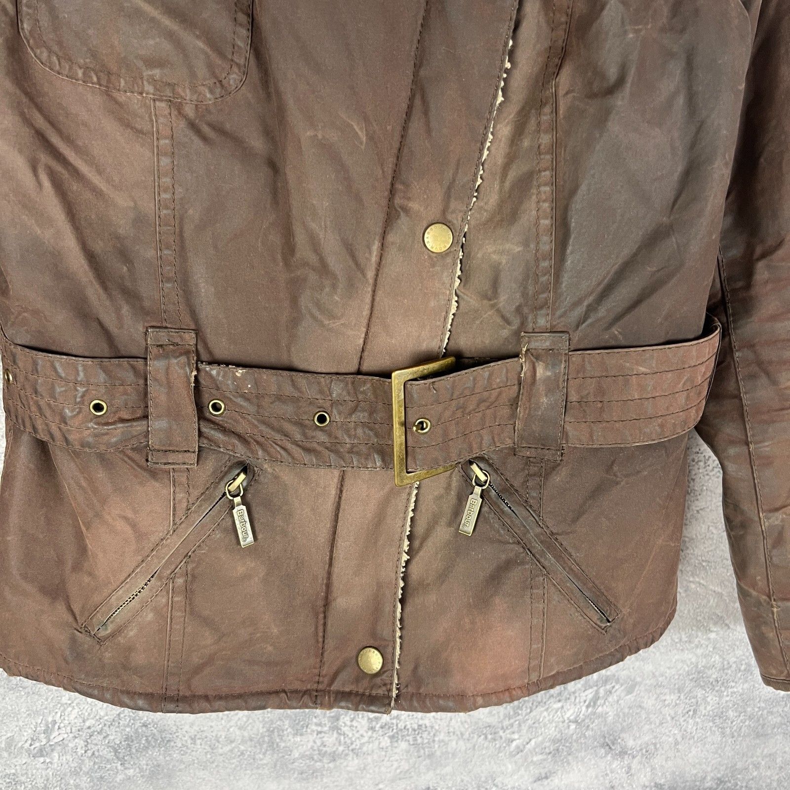 Barbour Barbour International Waxed Jacket Women's Size 4 Brown ` Size S / US 4 / IT 40 - 5 Thumbnail