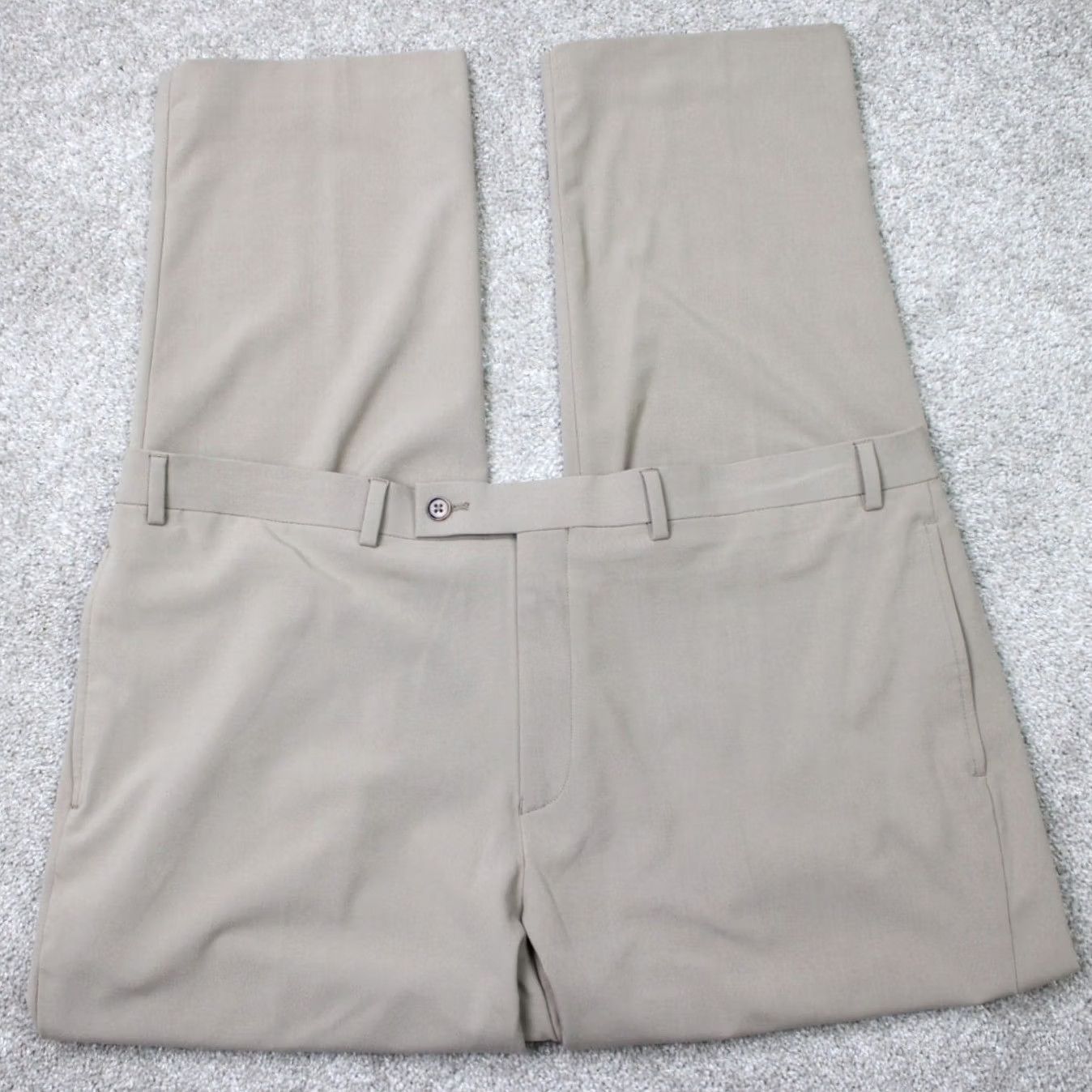 Ralph Lauren LAUREN Ralph Lauren Pants Mens 42x30 Beige Flat Front Knit Wool Viscose Stretch Regular Straight Dress Pants Mens Beige 90s Preppy Holiday? Size US 42 / EU 58 - 2 Thumbnail
