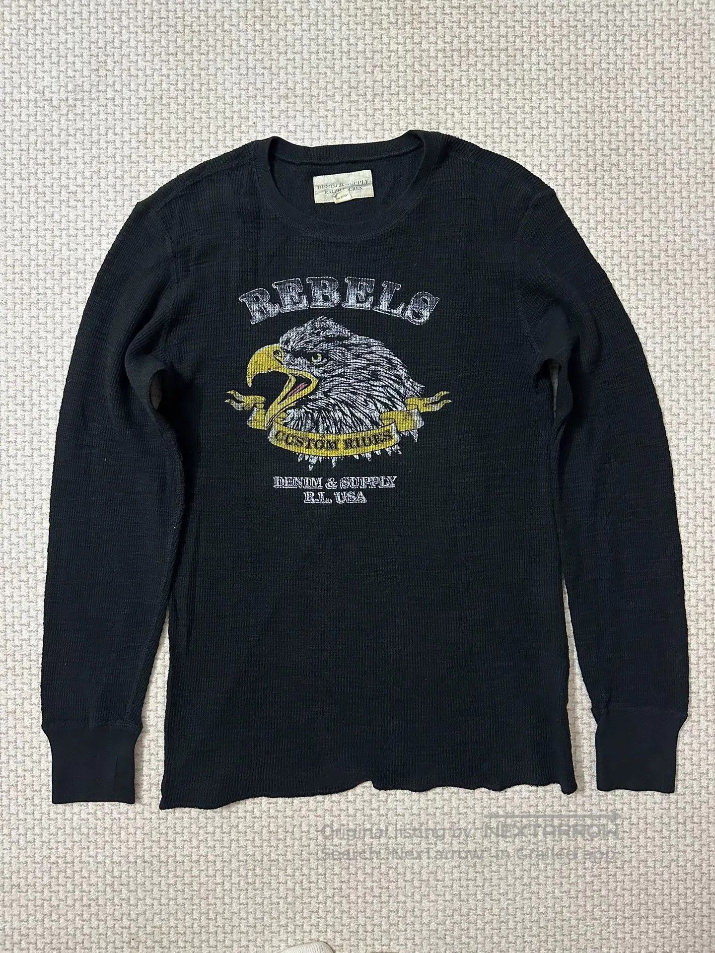 Denim & Supply Ralph Lauren Ralph Lauren Denim Supply Eagle Print Waffle Sweatshirt. Size US XS / EU 42 / 0 - 1 Thumbnail