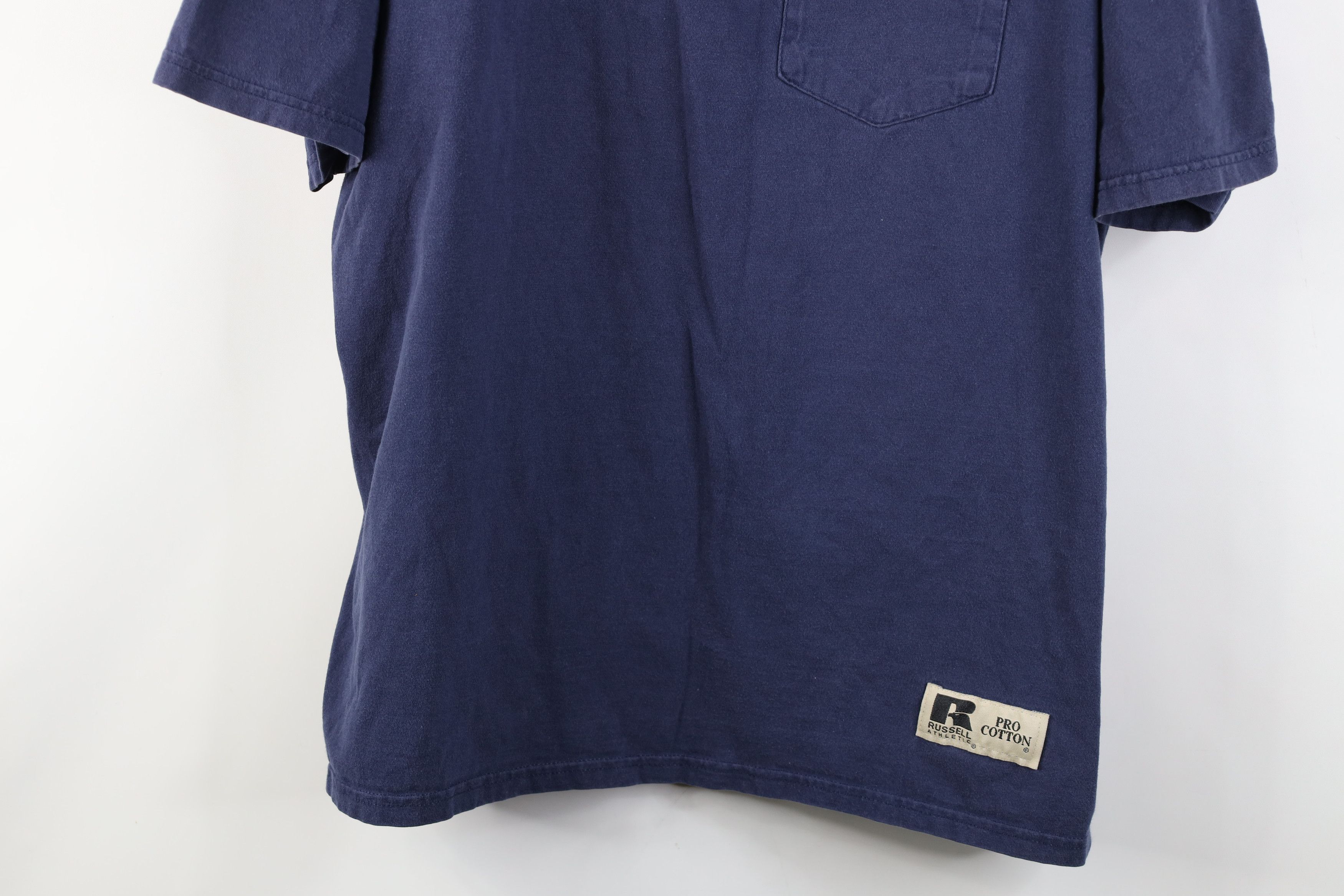 Russell Athletic Vintage 90s Y2K Russell Athletic Heavy Cotton Pocket T-Shirt Size US XL / EU 56 / 4 - 3 Thumbnail