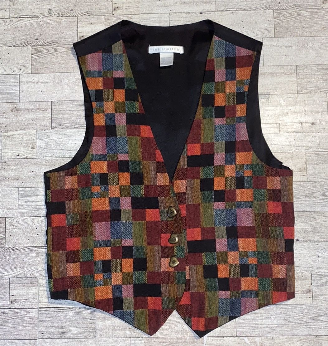 Vintage The Limited, Vintage, Plaid, Festive, Sleeveless Vest, OSFM Size ONE SIZE - 2 Thumbnail
