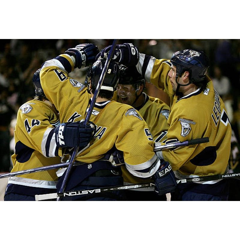 Ccm Nashville Predators 2000s Practice CAT Alt jersey L NHL vtg Size US L / EU 52-54 / 3 - 6 Thumbnail