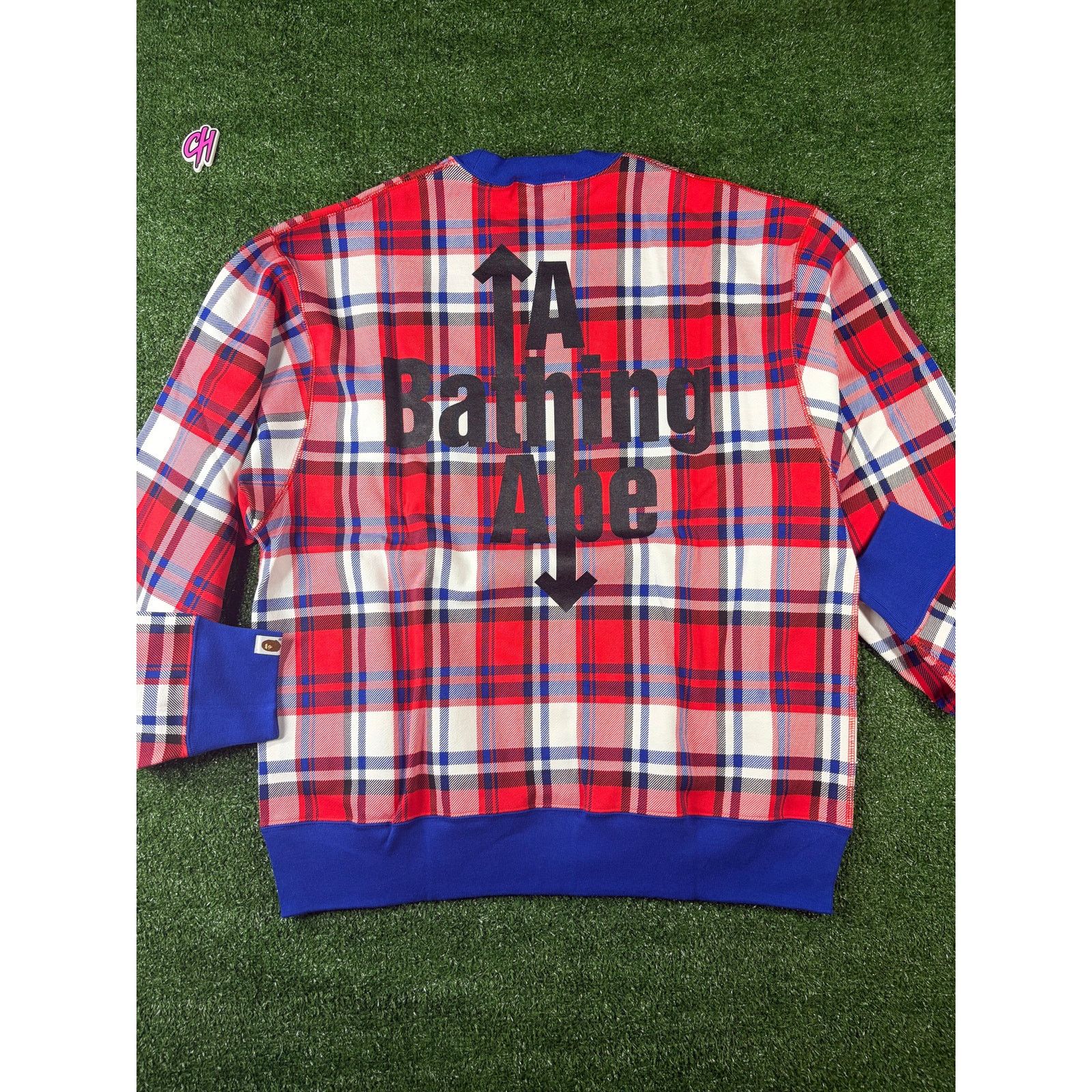 Bape Bape London Plaid Check RLX Crewneck Sweater Size Small Size US S / EU 44-46 / 1 - 6 Thumbnail