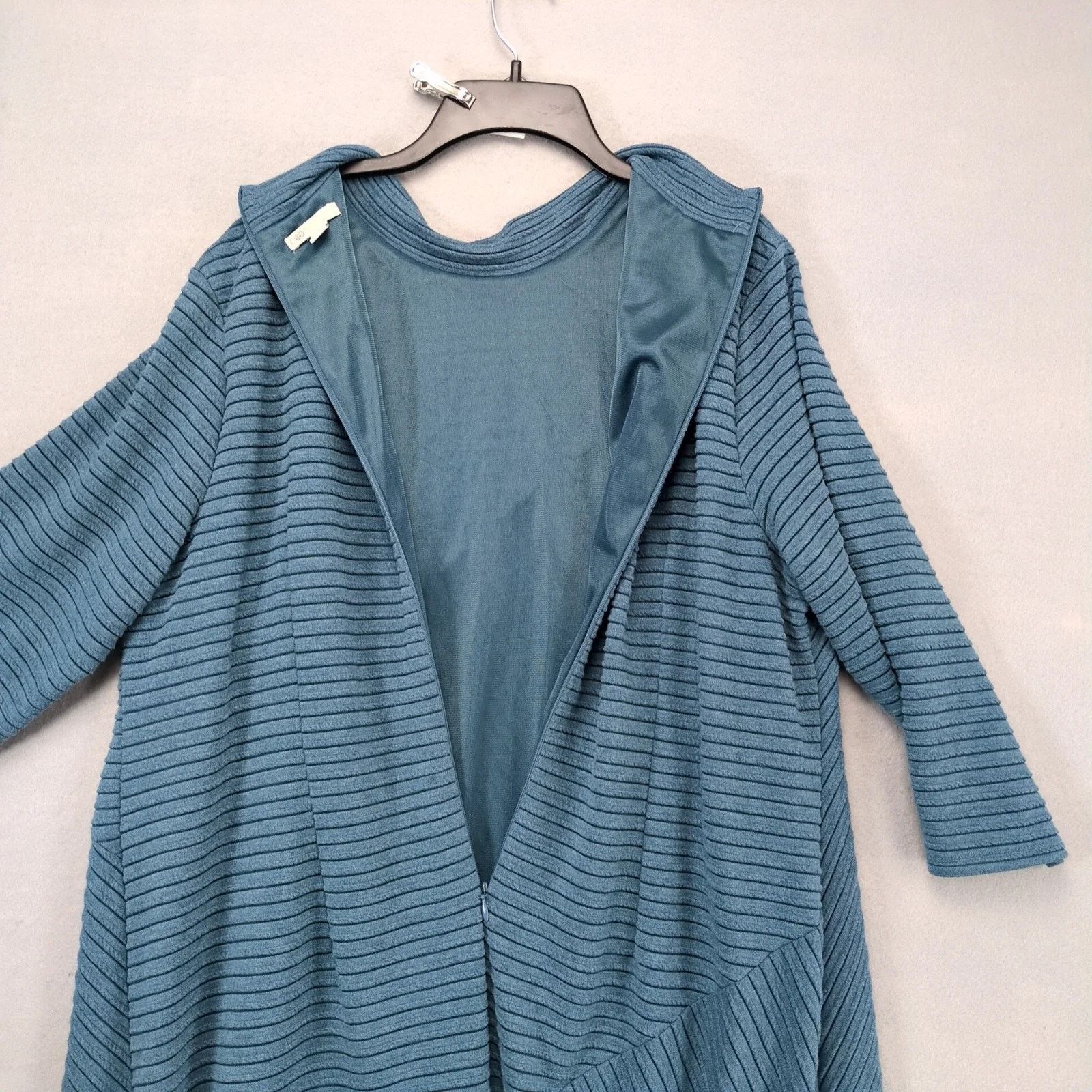 Other Cato Geometric Lines Blue Knit Midi Dress Plus Size 22/24W Size 4XL / US 24-26 - 4 Thumbnail