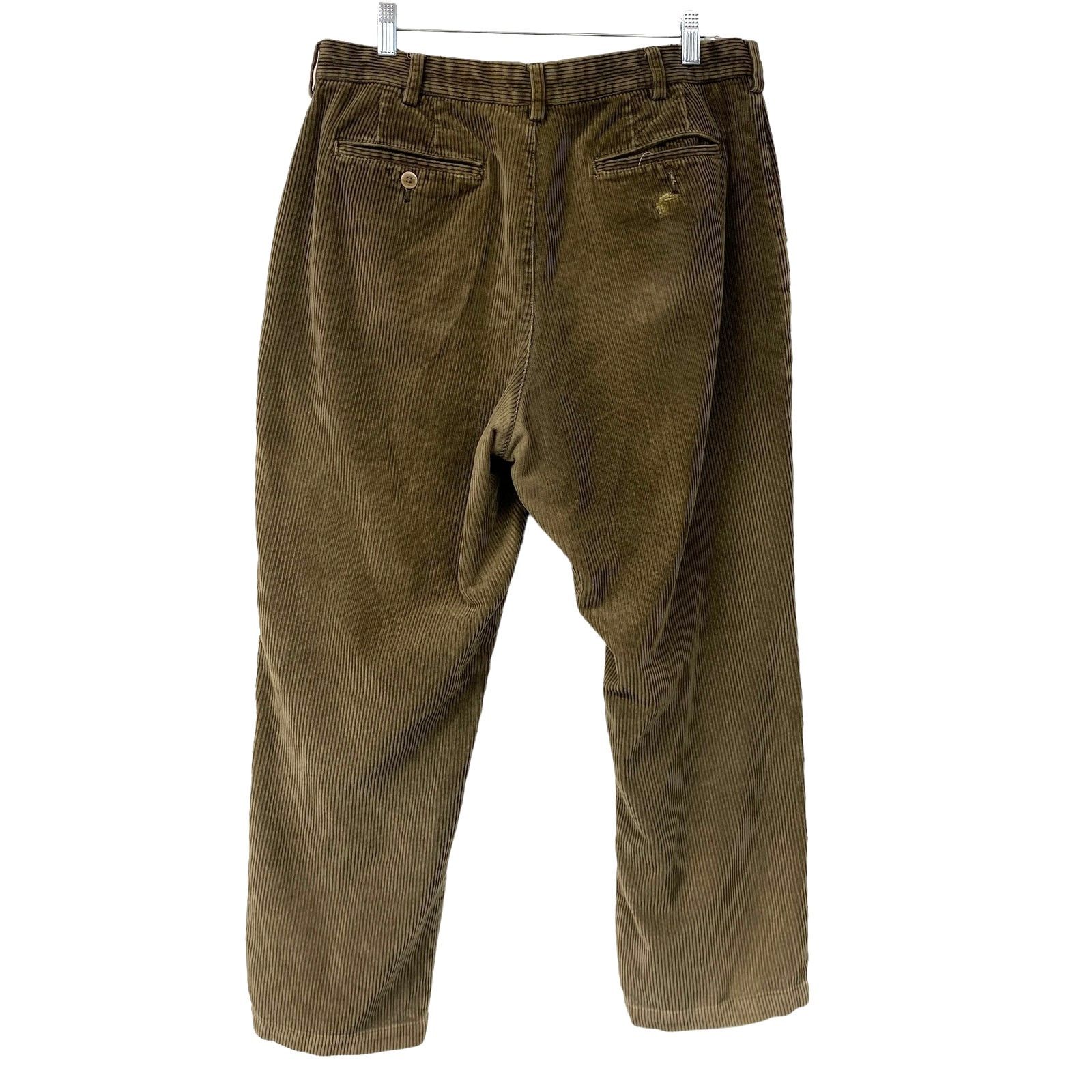 Savane Savane Mens Size 36 x 29 Earth Green Corduroy Trousers Pants Size 36" / US 14 / IT 50 - 9 Thumbnail