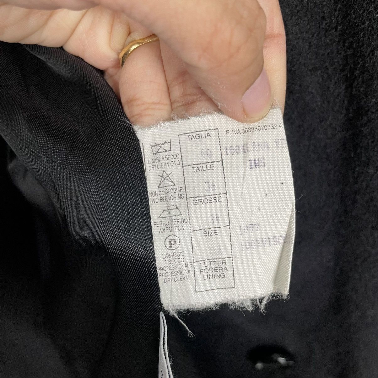 Other Italian Designer Vardini Black Wool Coat Size M / US 6-8 / IT 42-44 - 17 Thumbnail