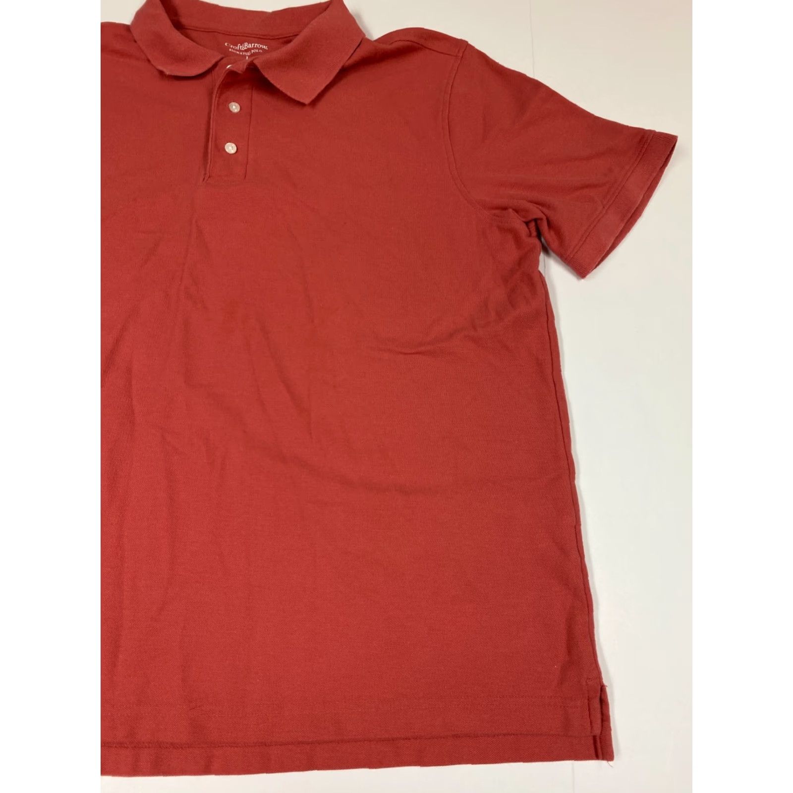 Croft & Barrow Croft & Barrow Polo Shirt MEns Large Pink Solid Short Sleeve Collared Logo Classic Golf Men’s Shirt Size US L / EU 52-54 / 3 - 2 Thumbnail