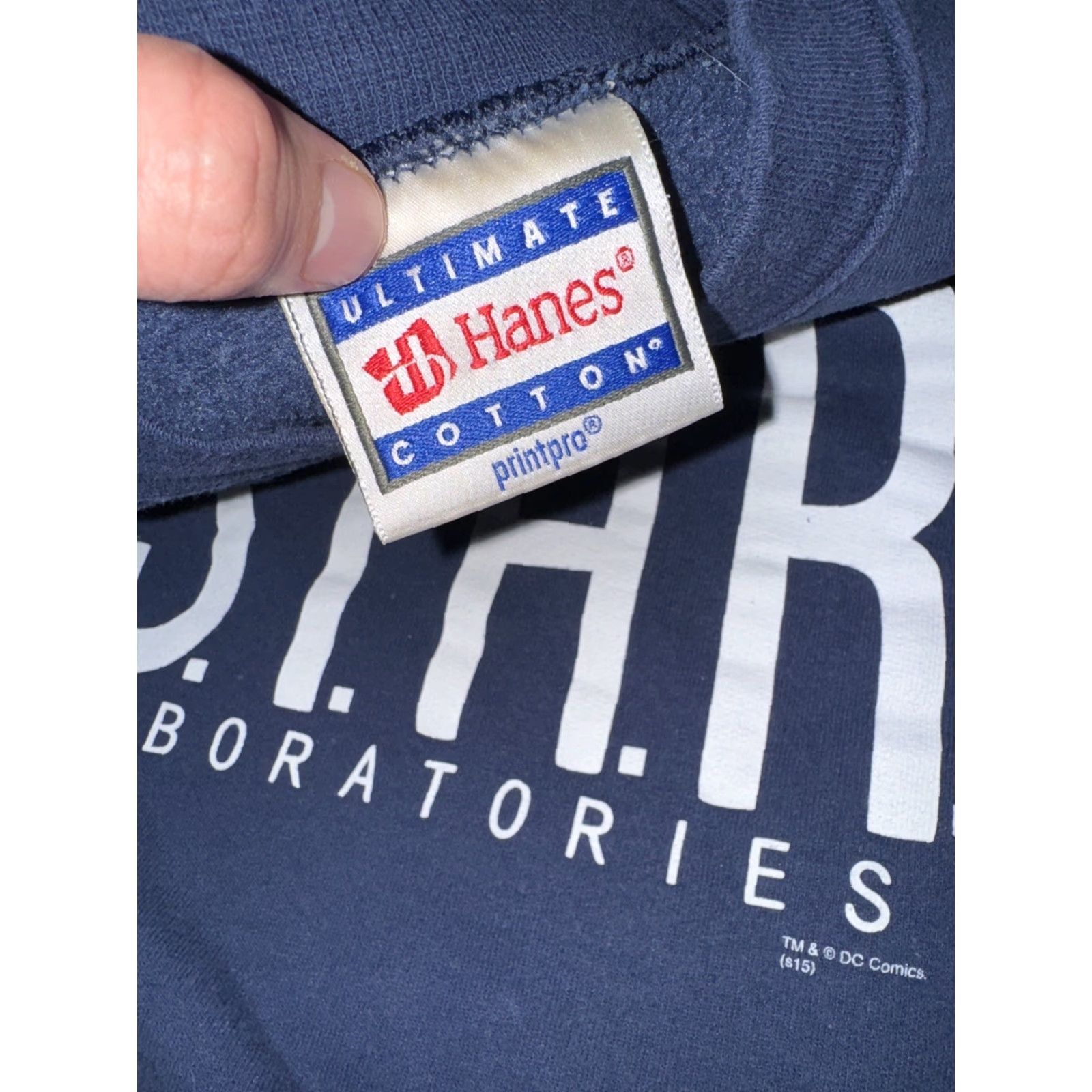Hanes VINTAGE Hanes DC Comics S.T.A.R. Laboratories Crewneck Blue Small Mens Sweater 19x24 Crew Neck Pullover Size US S / EU 44-46 / 1 - 4 Thumbnail