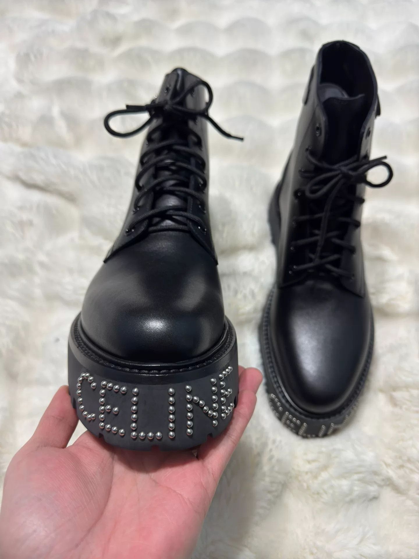 Celine Celine 22ss Rivet Logo Martin Boots Size US 6 / EU 39 - 1 Thumbnail