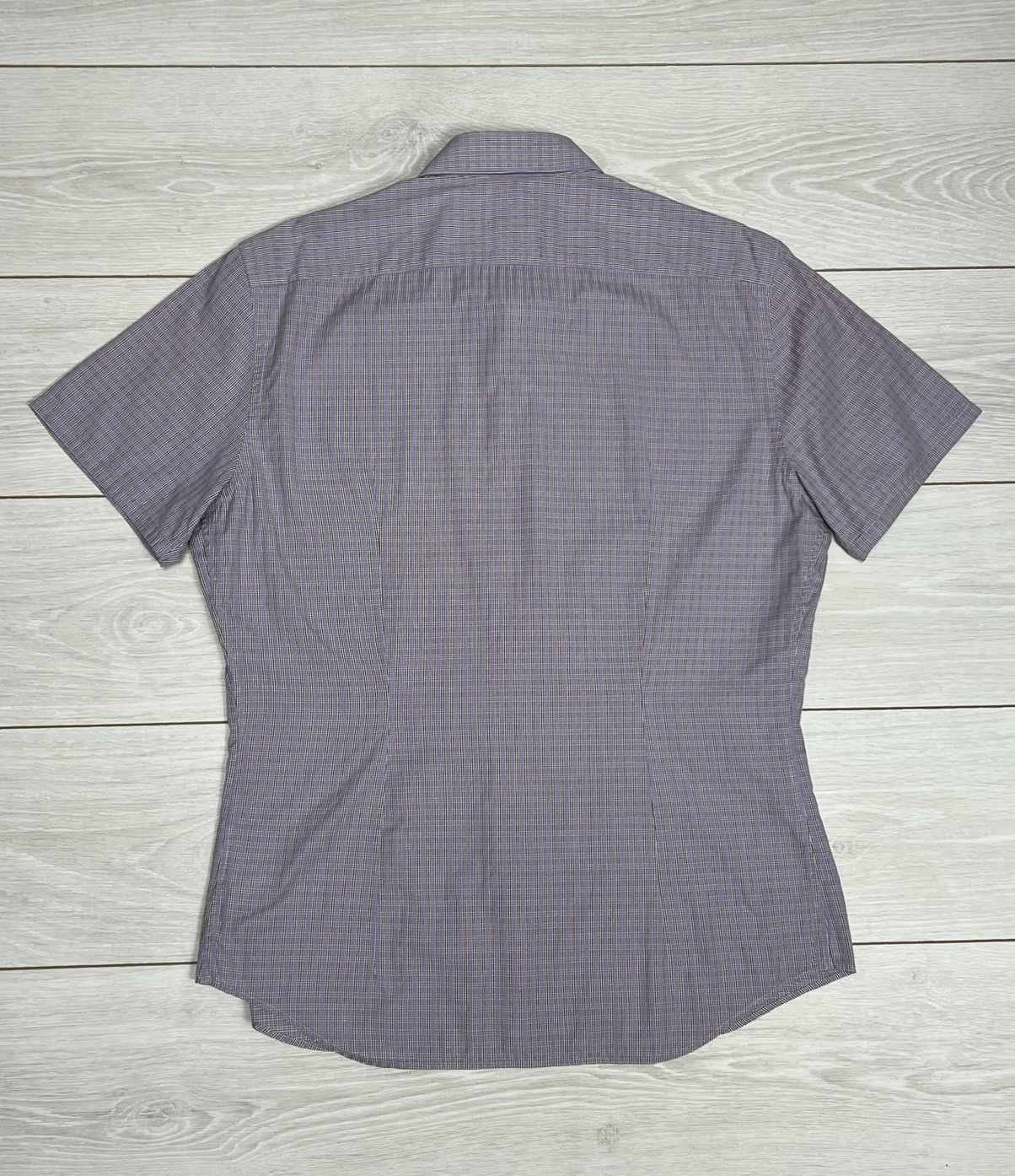 Prada Prada Short Sleeve Micro-Check Shirt - Purple/Blue Size US XL / EU 56 / 4 - 8 Thumbnail