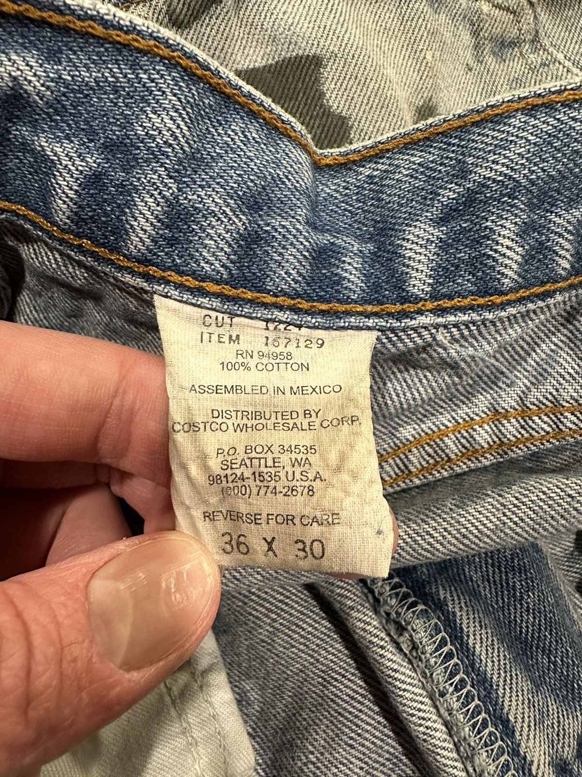 Kirkland Signature × Vintage Vintage Kirkland Distressed Blowout Painter Blue Denim Jeans Size US 36 / EU 52 - 15 Thumbnail