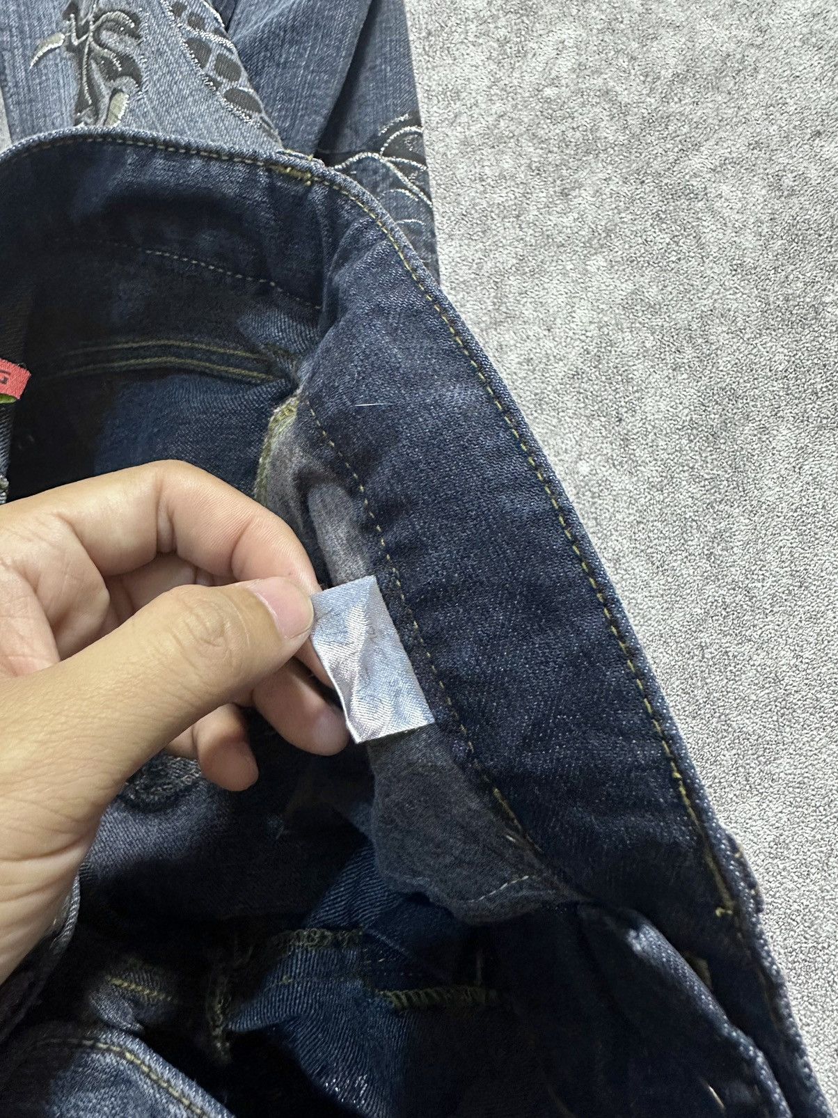If Six Was Nine Japanes C.O.X Embroidery Dragon Flared Jeans Size US 28 / EU 44 - 7 Thumbnail