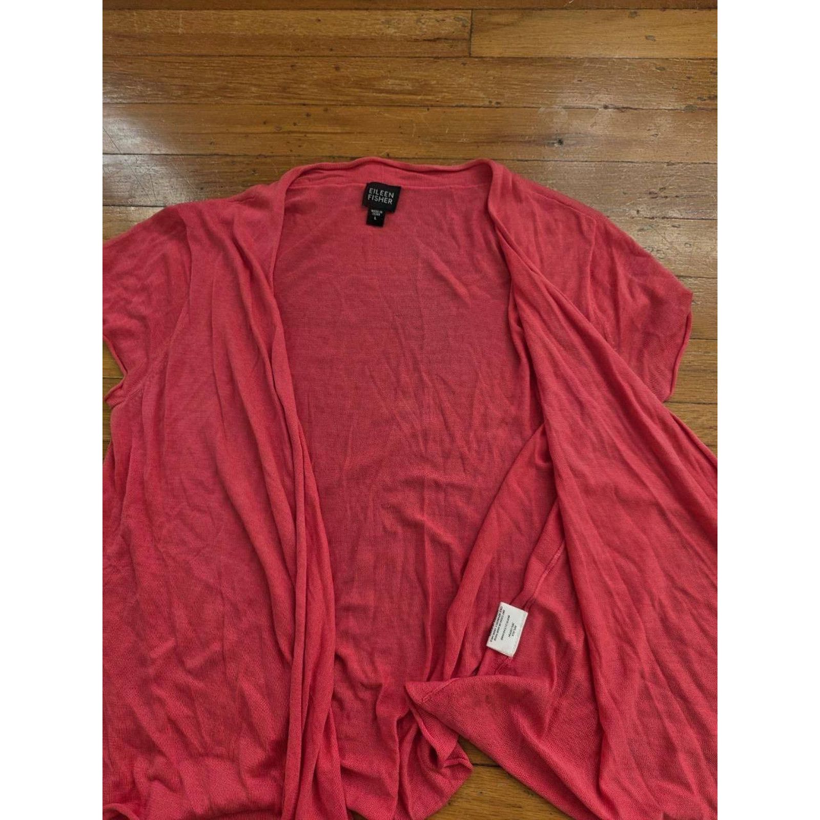 Eileen Fisher Eileen Fisher Sweater Silk Cardigan Shrug Burnt Ora L A00113 Size L / US 10 / IT 46 - 2 Thumbnail