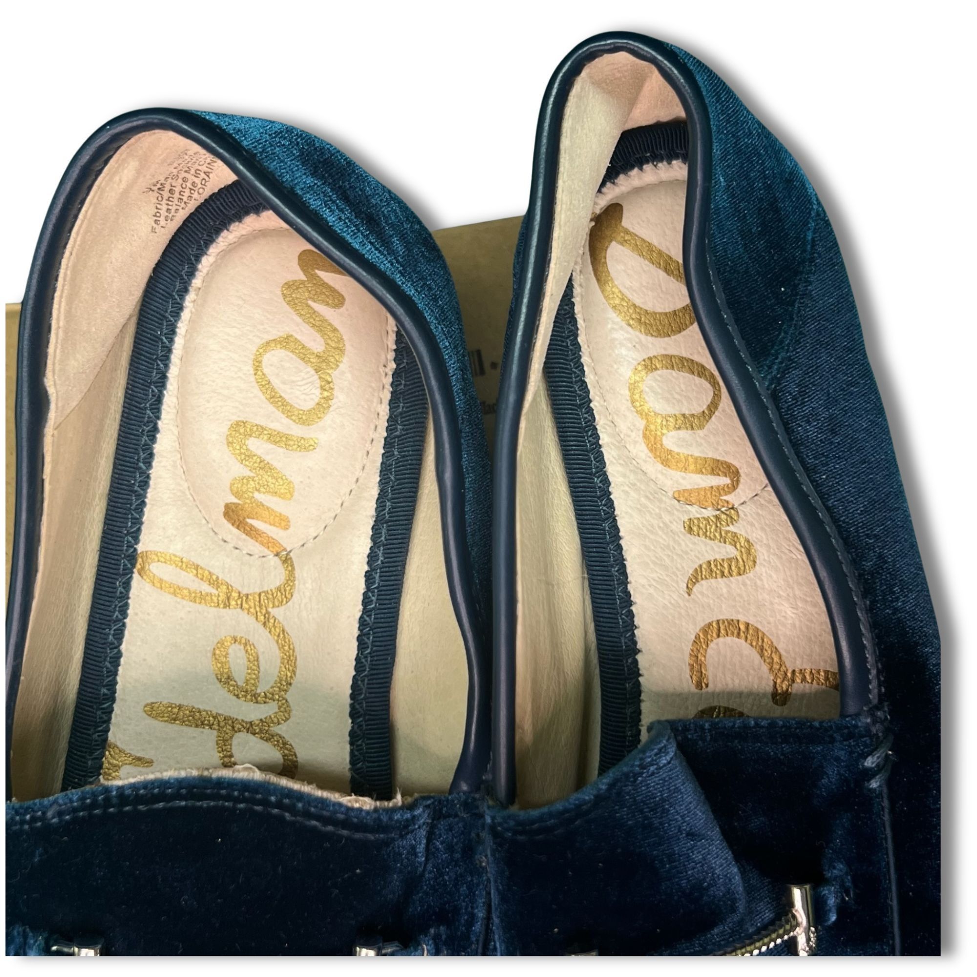 Sam Edelman Sam Edelman Loraine Velvet Loafers Size 7 Navy Blue Luxuriou Size US 7 / IT 37 - 4 Thumbnail