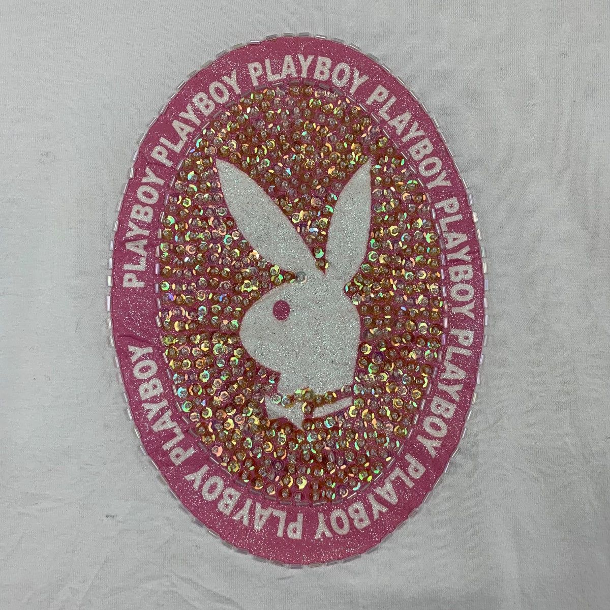 Playboy Vintage PLAYBOY BUNNY COLLECTION Embossed Tee Shirt Top Size M / US 6-8 / IT 42-44 - 3 Thumbnail
