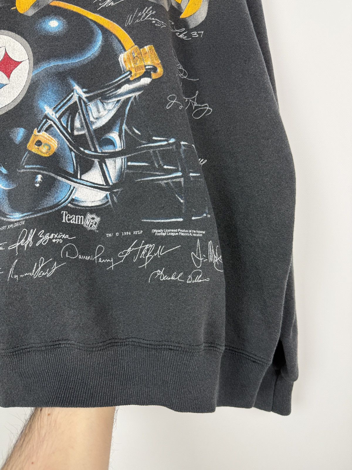 Vintage 1994 Vintage Lee NFL Steelers Blitzburgh Graphic Sweatshirt Size US XL / EU 56 / 4 - 5 Thumbnail