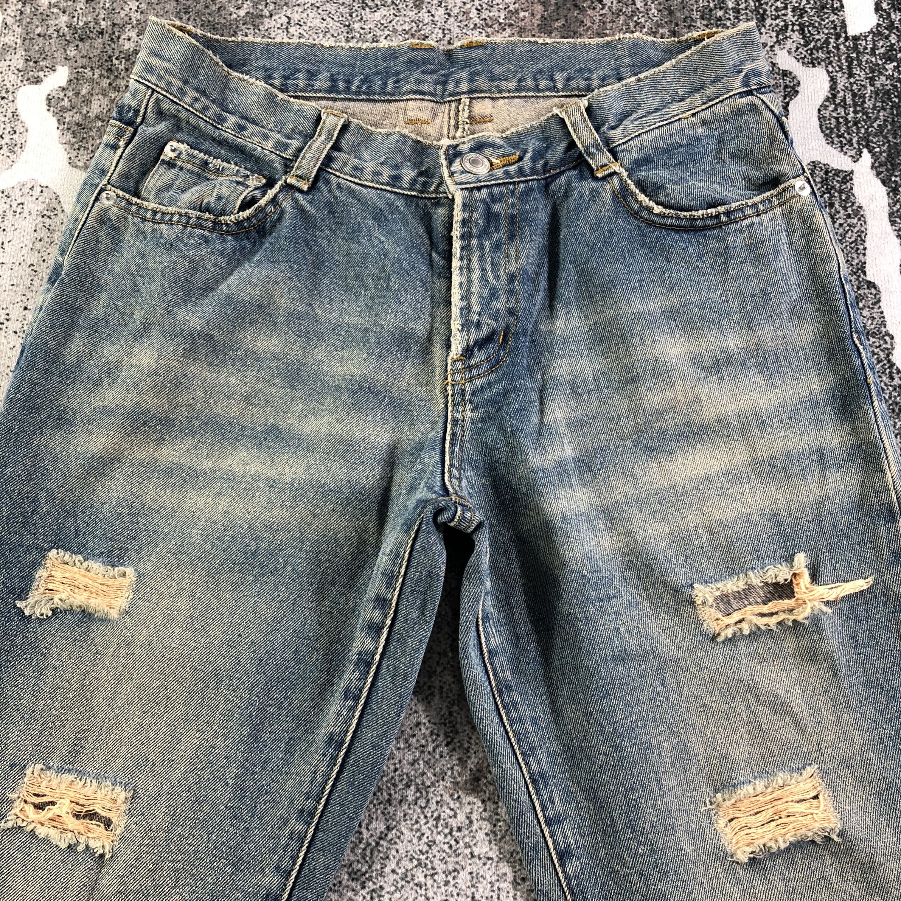 Japanese Brand Vintage Japanese Brand Flared Jeans Ripped Denim Size US 30 / EU 46 - 3 Thumbnail