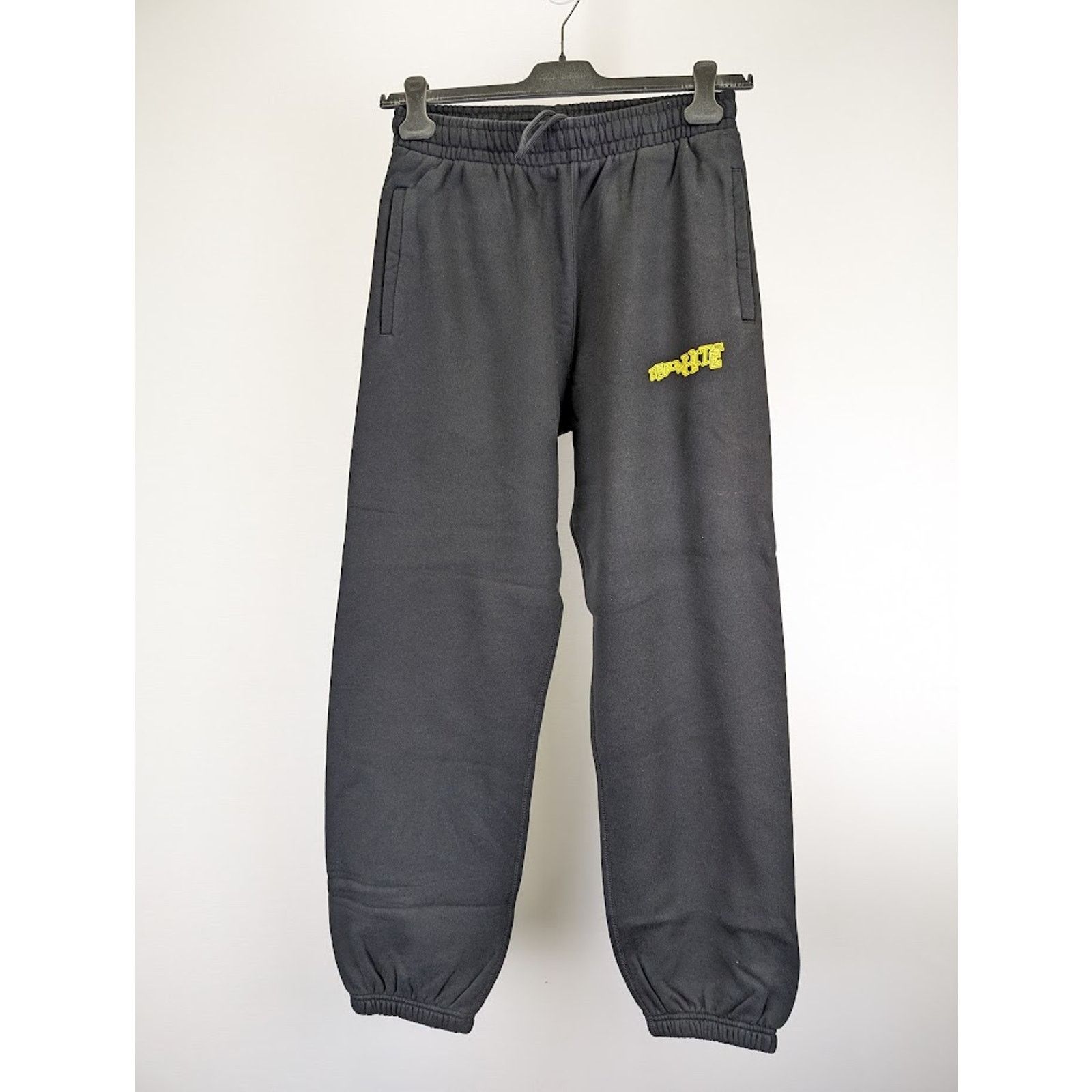 Off-White o1rshd1 Crystal Wiz Slim Sweatpant & Jogger in Black/Yellow Size US 36 / EU 52 - 2 Thumbnail