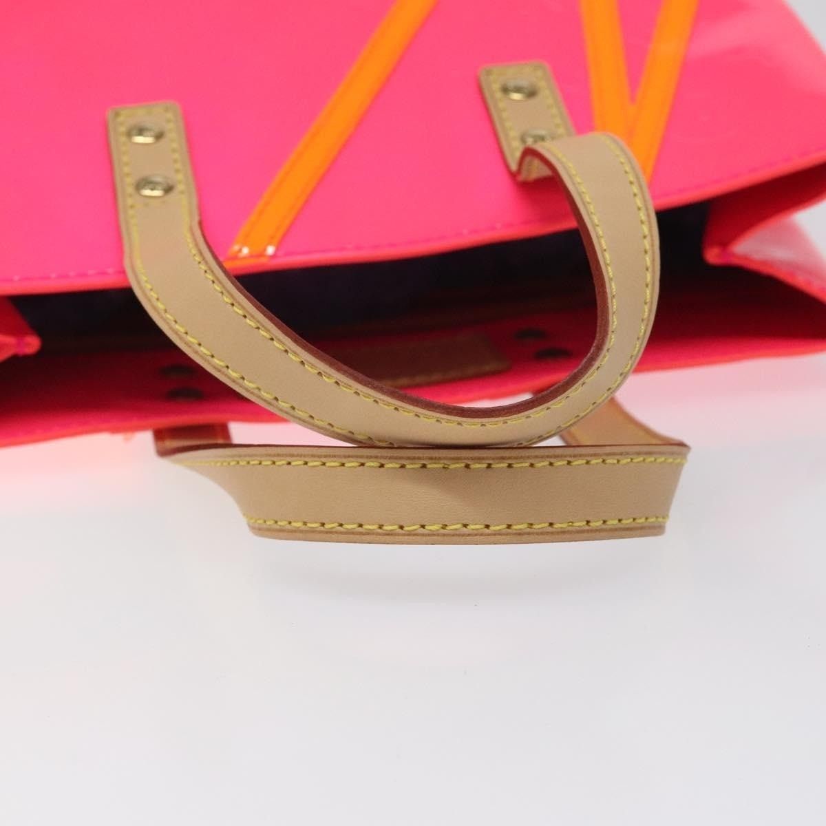Louis Vuitton Louis Vuitton Monogram Vernis Fluo Reade PM Handbag Red Size ONE SIZE - 12 Thumbnail