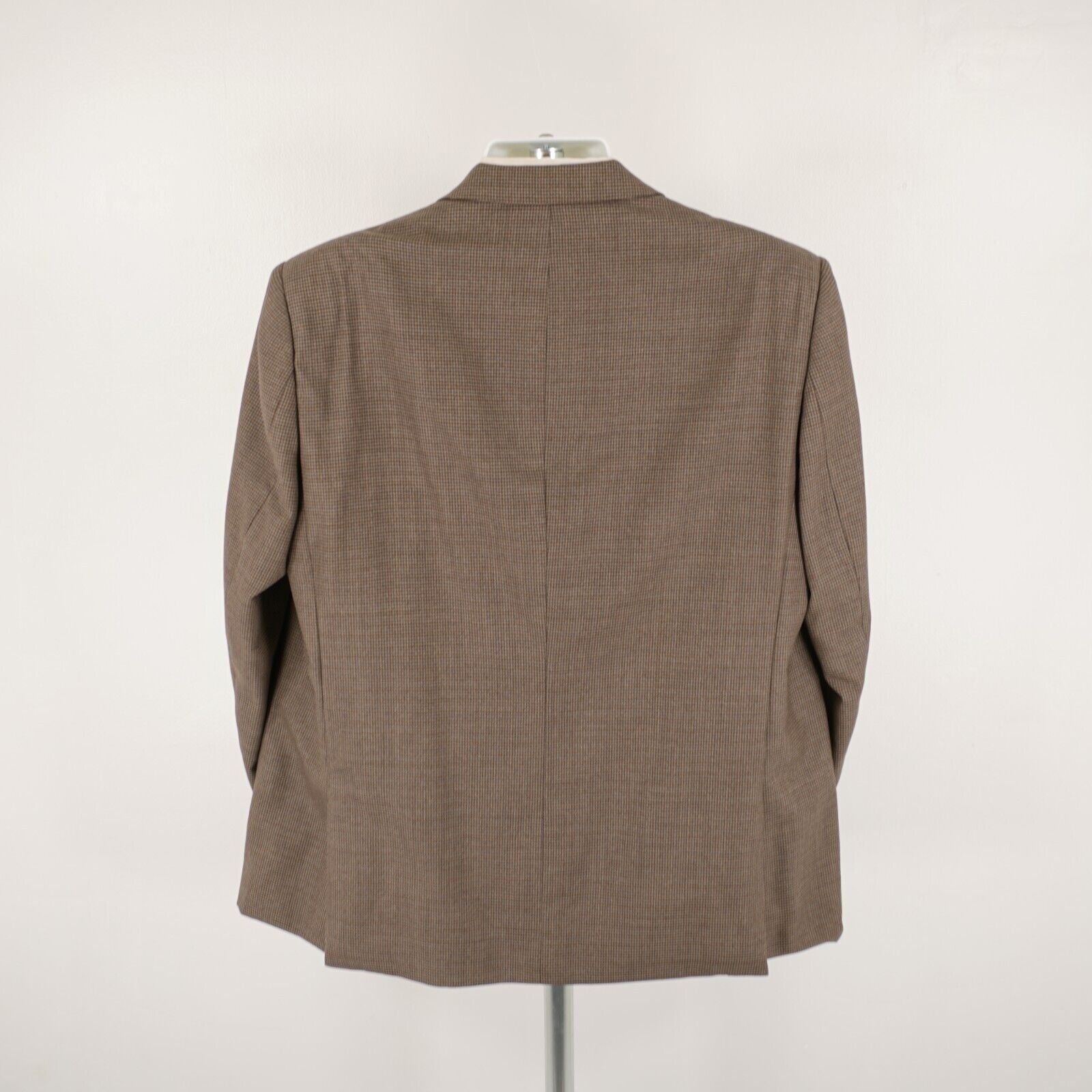 Pronto Uomo Pronto Uomo Platinum Luxury Wool Brown Blue Hounstooth 2 But Size 44R - 7 Thumbnail