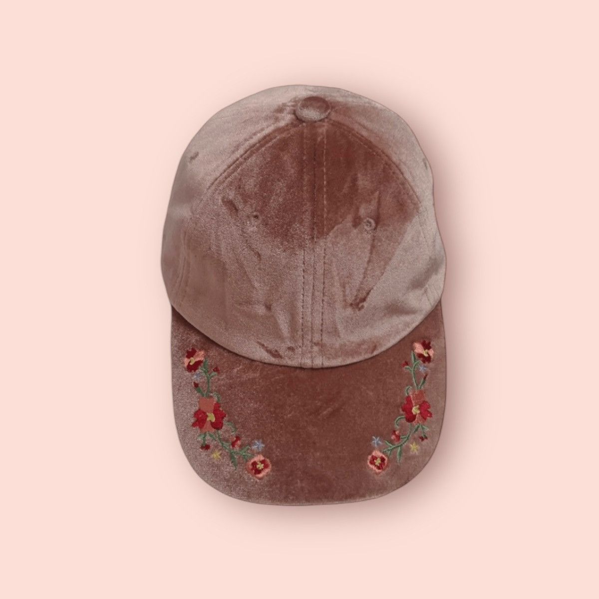Japanese Brand × Velvet × Vintage VINTAGE VELVET SUKAJAN EMBROIDERED SAKURA JAPAN STRAPBACK Size ONE SIZE - 2 Thumbnail
