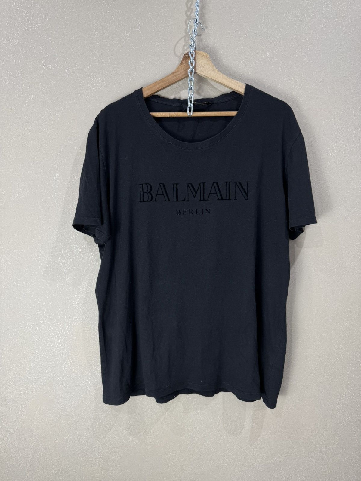 Balmain × H&M Balmain Berlin x H&M HM T-Shirt Europe FW15 Luxury Big Logo Size US L / EU 52-54 / 3 - 1 Thumbnail