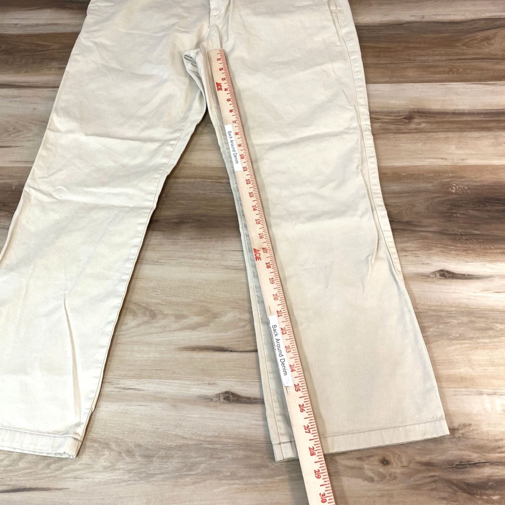 Unis UNIS Pants Mens 33 Khaki Cotton Button Fly Chinos Straight Made in Italy Size US 33 - 6 Thumbnail