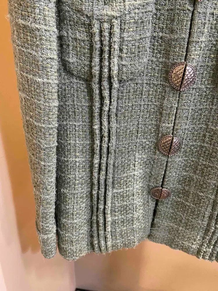 Chanel Chanel 17 Cuban Army Green Coat Size XXS / US 00 / IT 34 - 3 Thumbnail