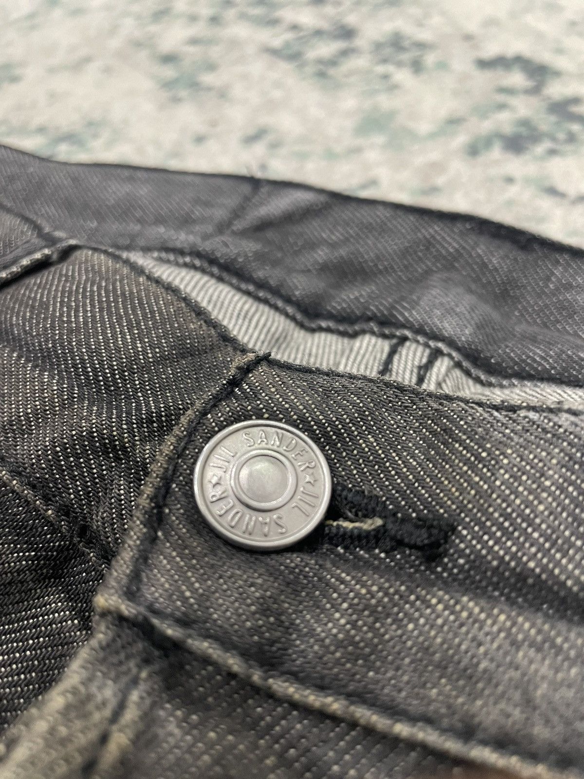 Jil Sander Jil Sander By Raf Simon Waxed Style Distressed Denim Size US 32 / EU 48 - 10 Thumbnail