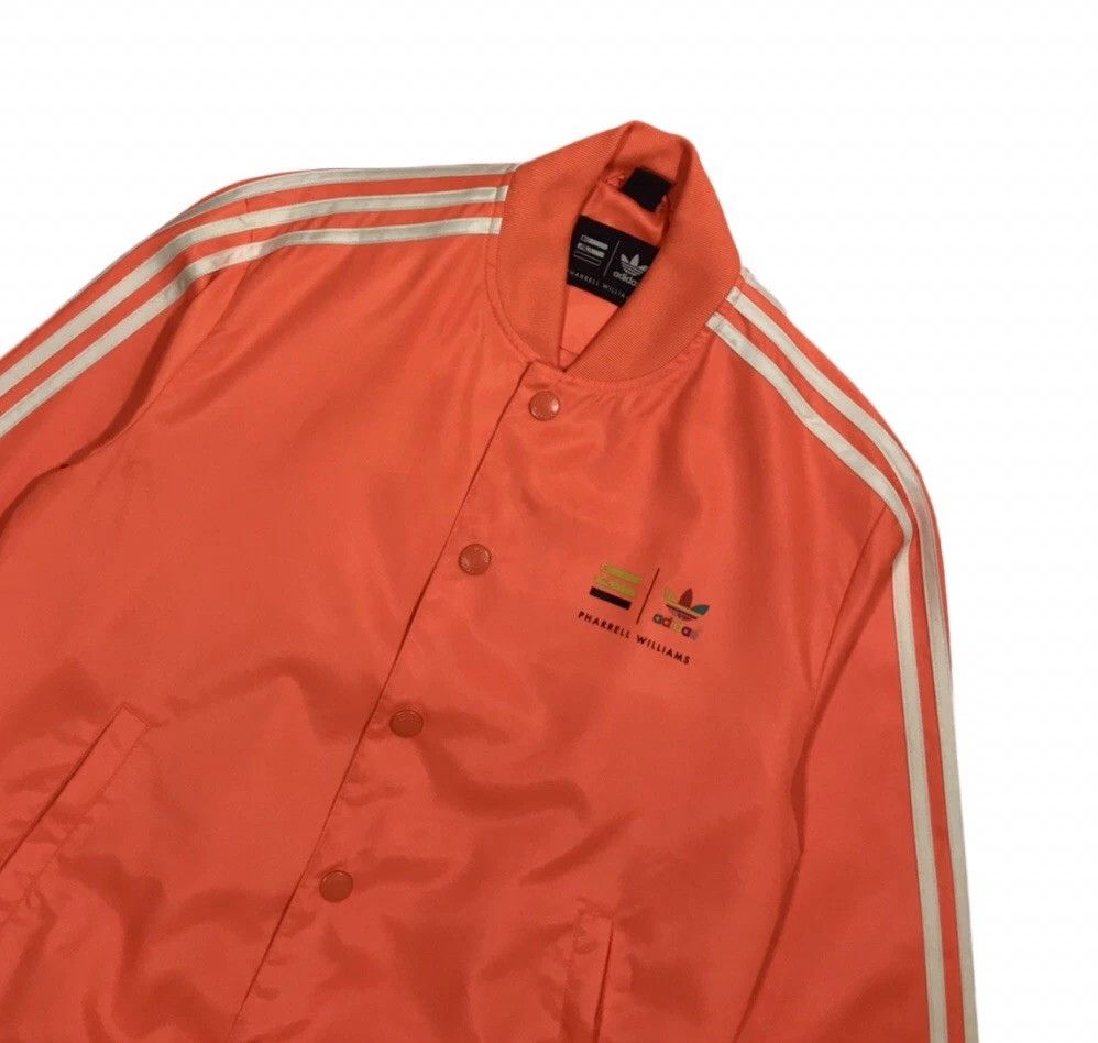 Adidas × Pharrell Adidas Pharrell Williams Bomber Button Jacket Bright Orange Size US M / EU 48-50 / 2 - 5 Thumbnail