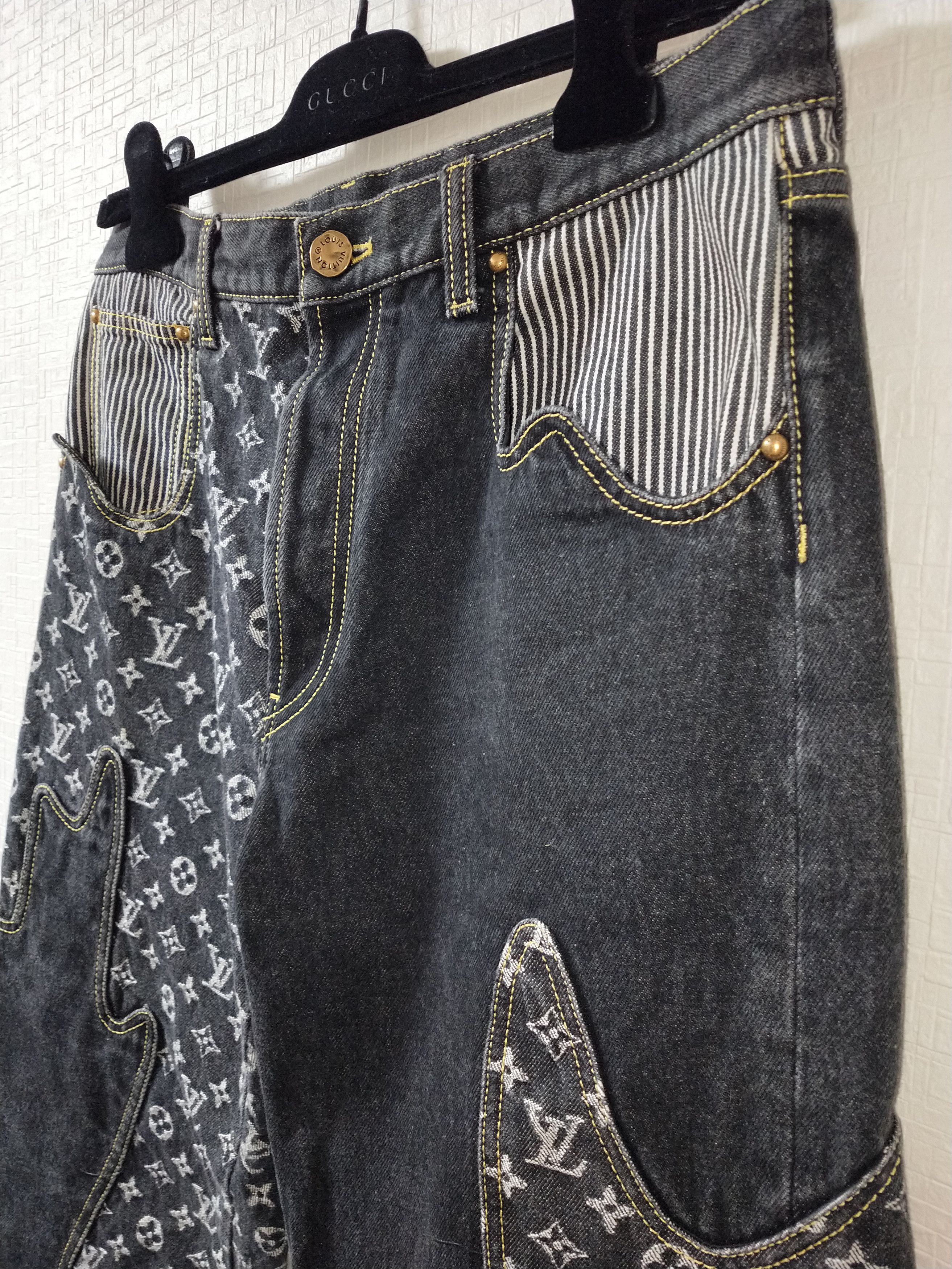 Louis Vuitton Crazy Monogram Jeans Size US 33 - 3 Thumbnail