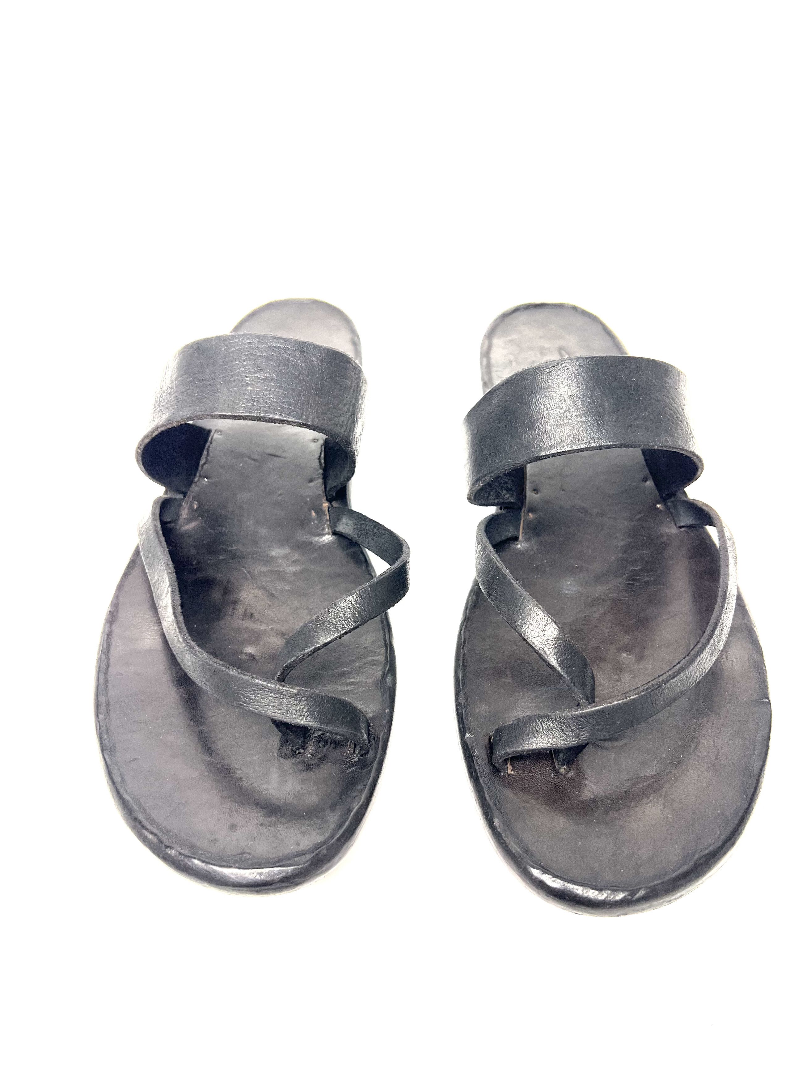 Dimissianos & Miller DIMISSIANOS & MILLER MENS LEATHER SLIDE / SLIP ON SANDALS Size US 12 / EU 45 - 13 Thumbnail