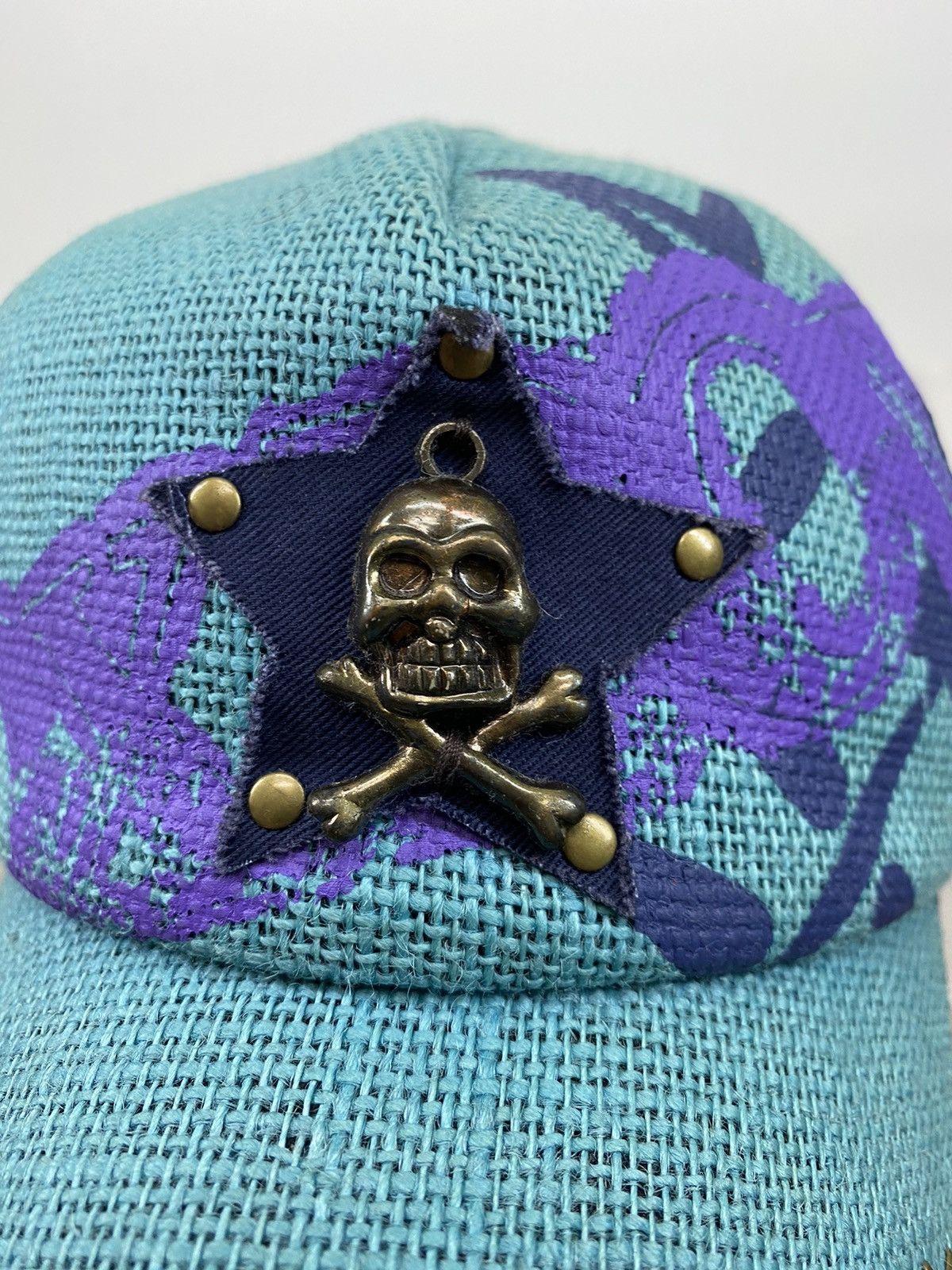 14th Addiction Punk Skull Studded Trucker Cap Size ONE SIZE - 7 Thumbnail