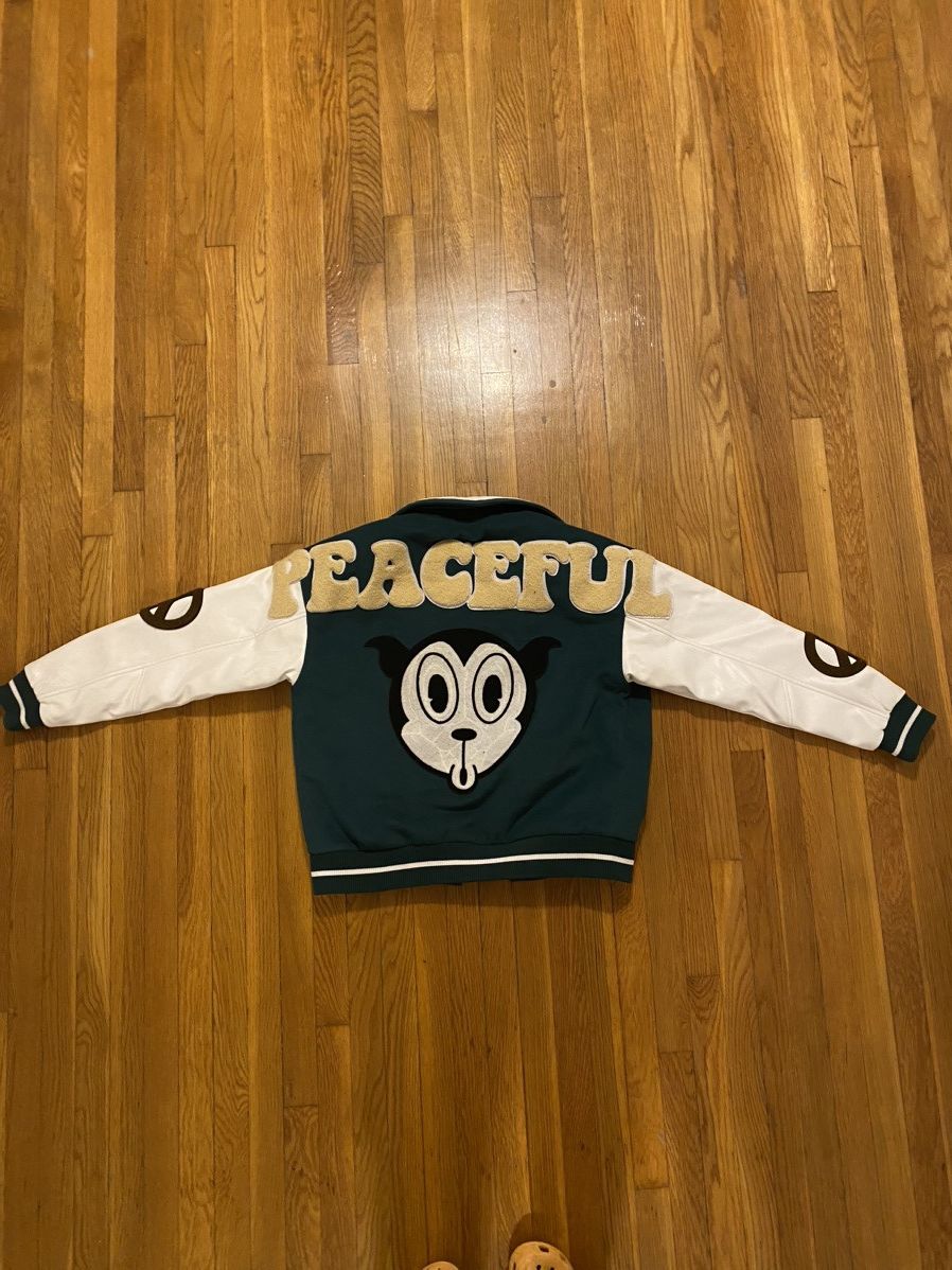 Japanese Brand The peaceful people varsity jacket Size US L / EU 52-54 / 3 - 5 Thumbnail