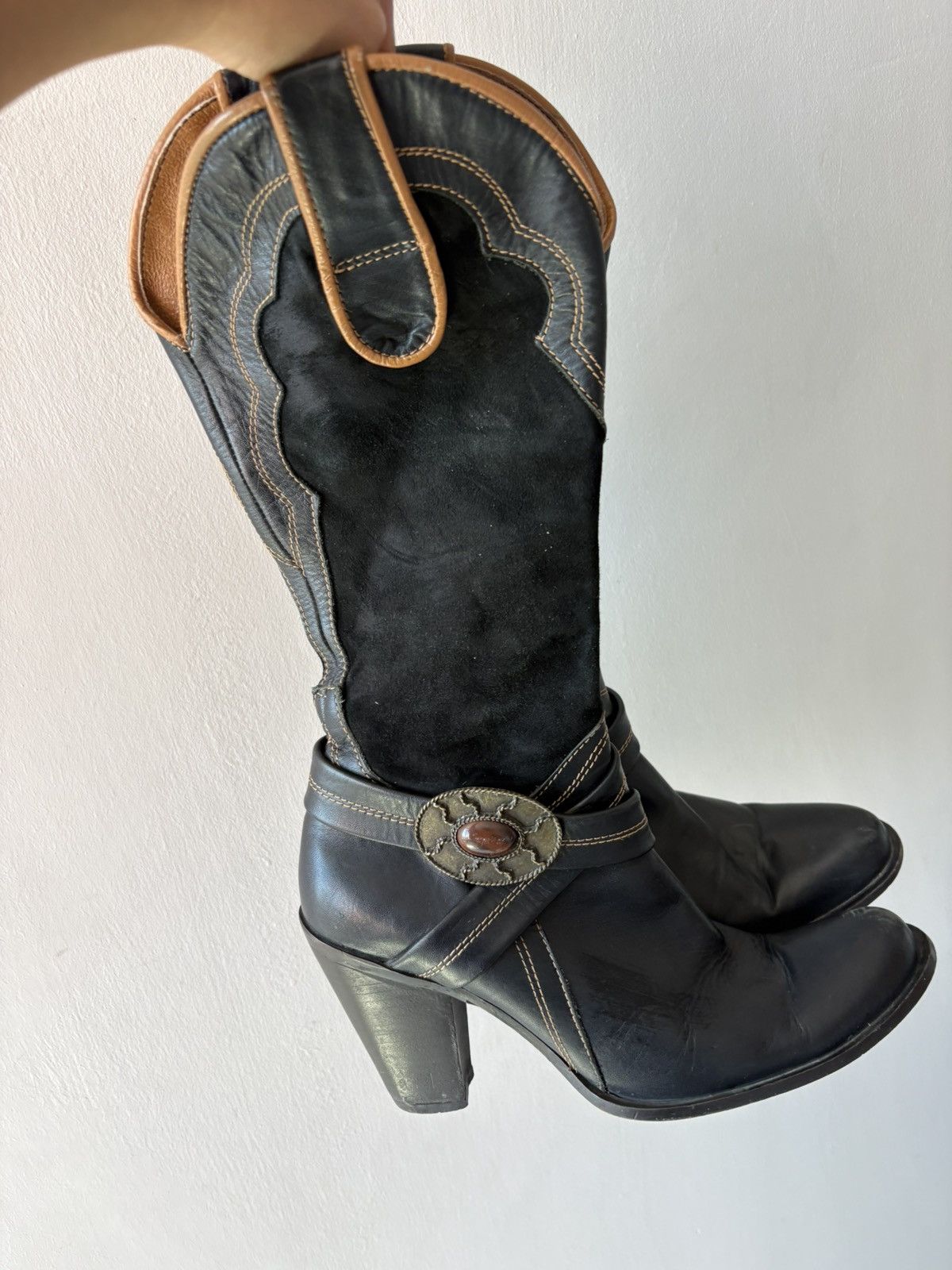 Vintage Y2k leather boots Size US 8 / IT 38 - 9 Thumbnail