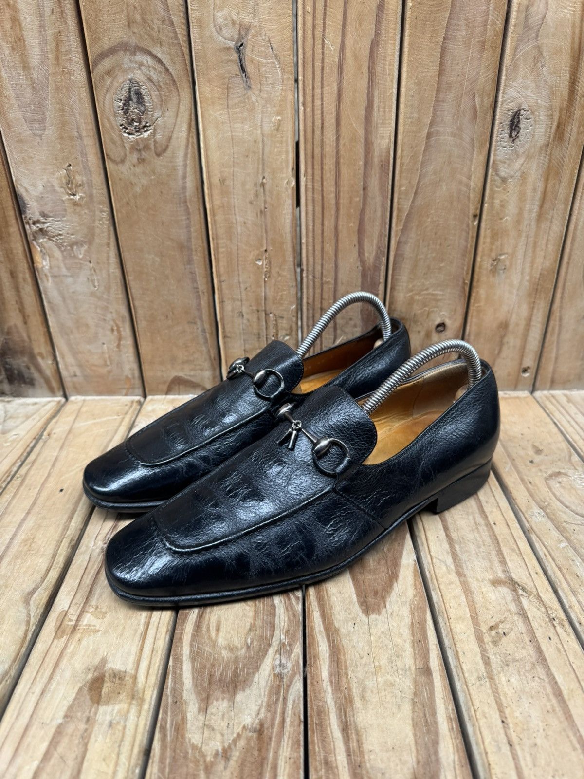 Gucci Gucci Black Men’s Leather Loafers UK 6 EJ Size US 6.5 / EU 39-40 - 1 Thumbnail