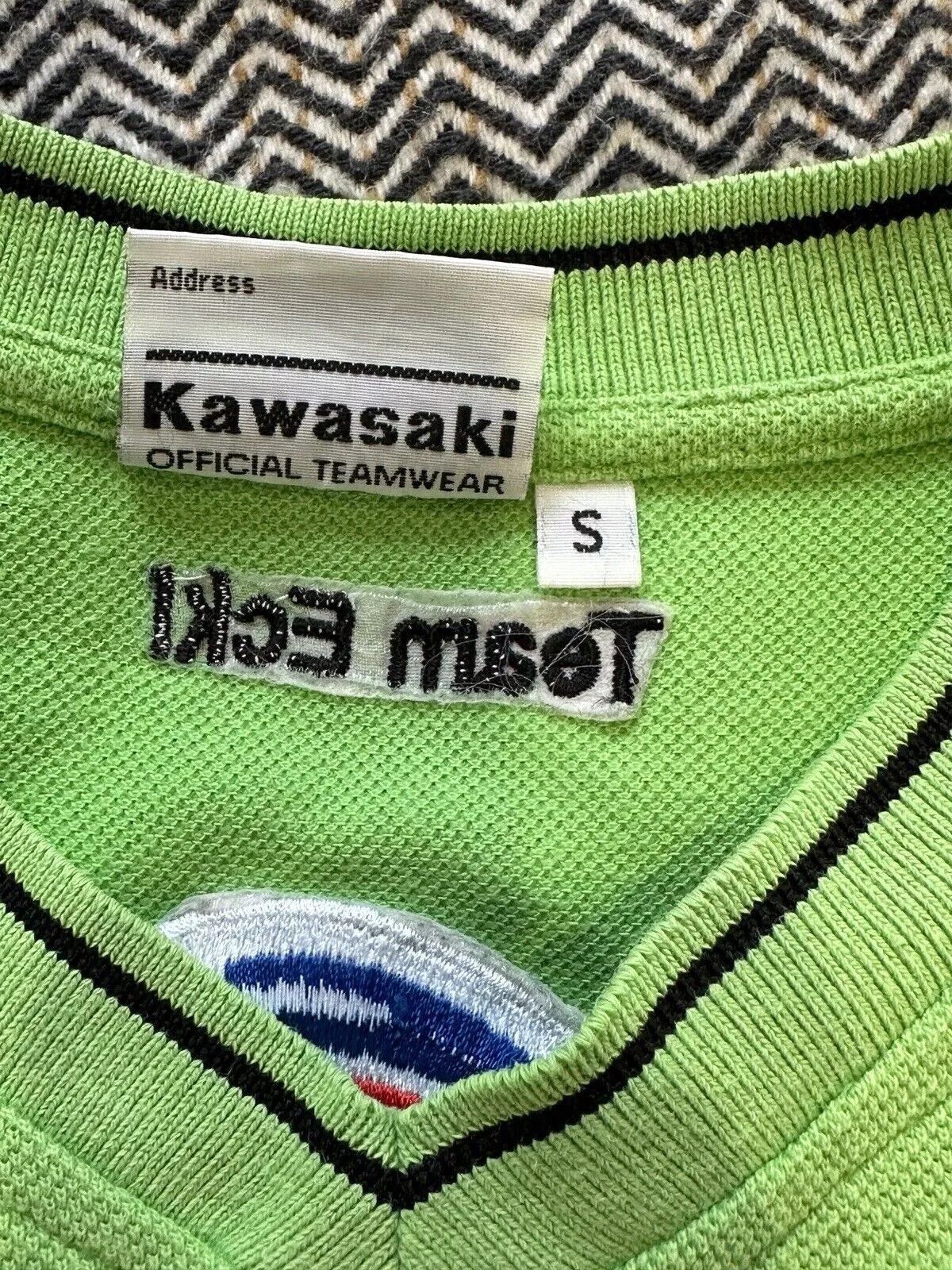 Vintage VINTAGE KAWASAKI RACING TEAM ECKL MOTO SHIRT FUCHS MENS S Size US S / EU 44-46 / 1 - 14 Thumbnail