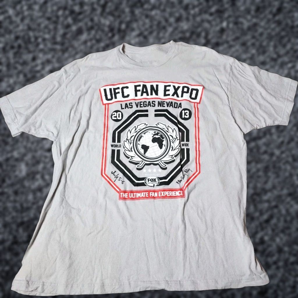 UFC VINTAGE UFC Shirt 2XL Gray Double-Sided Graphic Tee Men’s UFC Expo Experience Las Vegas 2013 Size US XXL / EU 58 / 5 - 1 Thumbnail