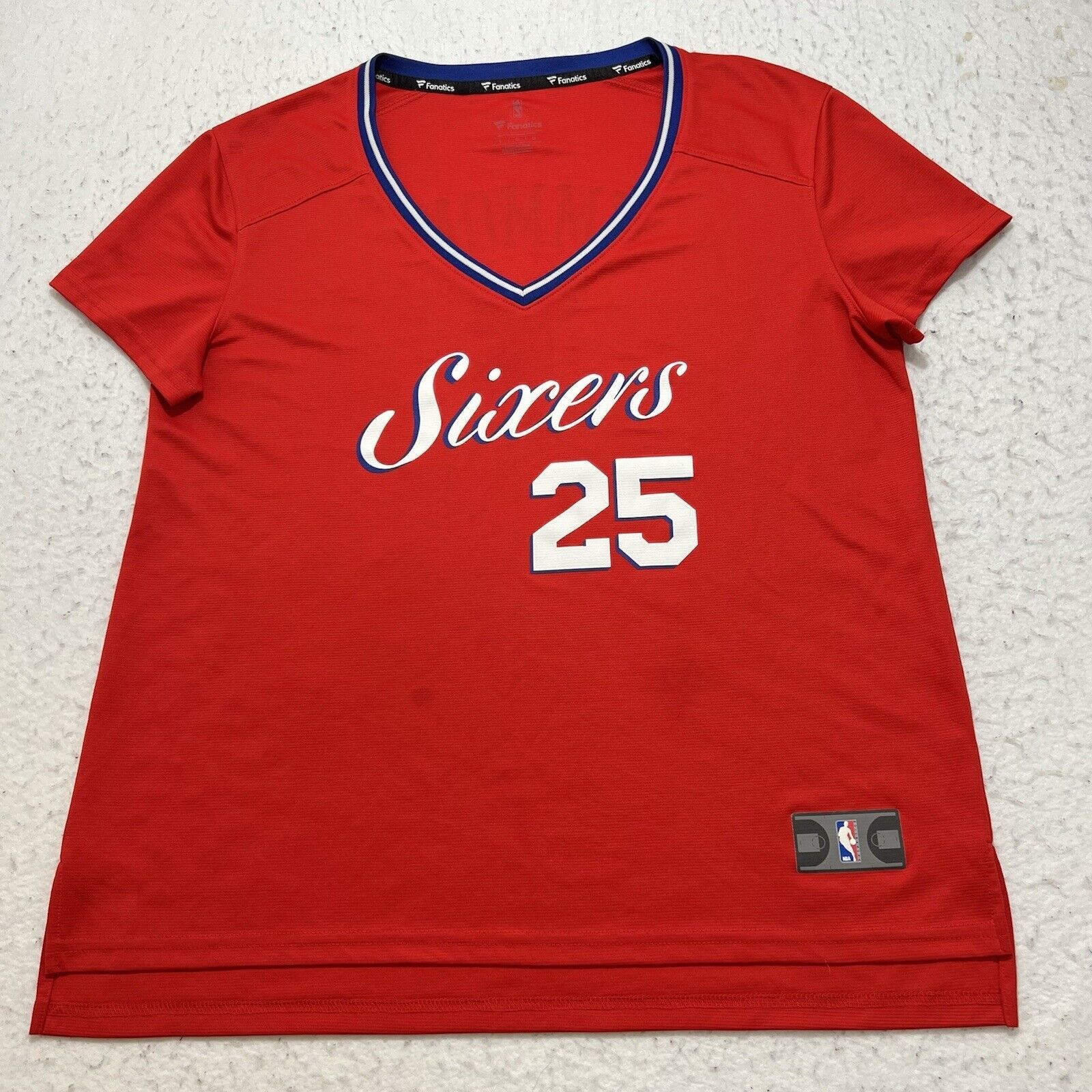 NBA NBA Philadelphia 76ers Ben Simmons 25 Red Graphic T Shirt Size L / US 10 / IT 46 - 1 Thumbnail