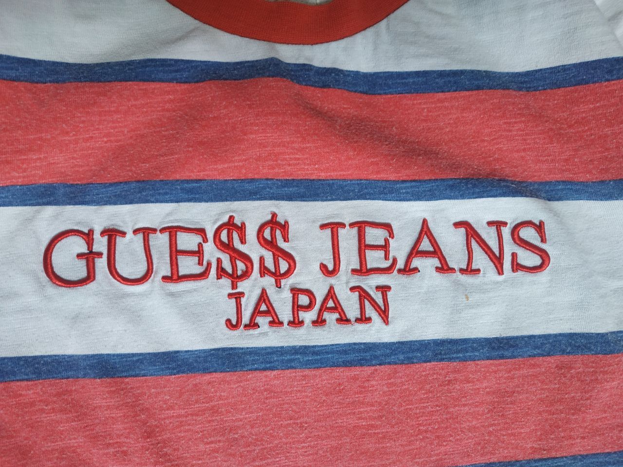 A$AP Rocky × Guess Guess Originals x ASAP Rocky GUE$$ Japan Striped T-Shirt Size US M / EU 48-50 / 2 - 3 Thumbnail