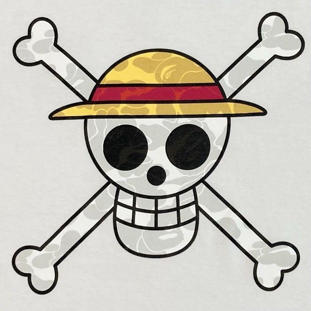 Bape One Piece × BAPE CAMO Luffy Flag Mark T-Shirt a bathing ape Size US S / EU 44-46 / 1 - 2 Thumbnail