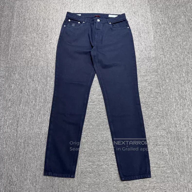 Brunello Cucinelli Brunello Cucinelli Leather Patch Denim Pants Size US 34 / EU 50 - 1 Thumbnail