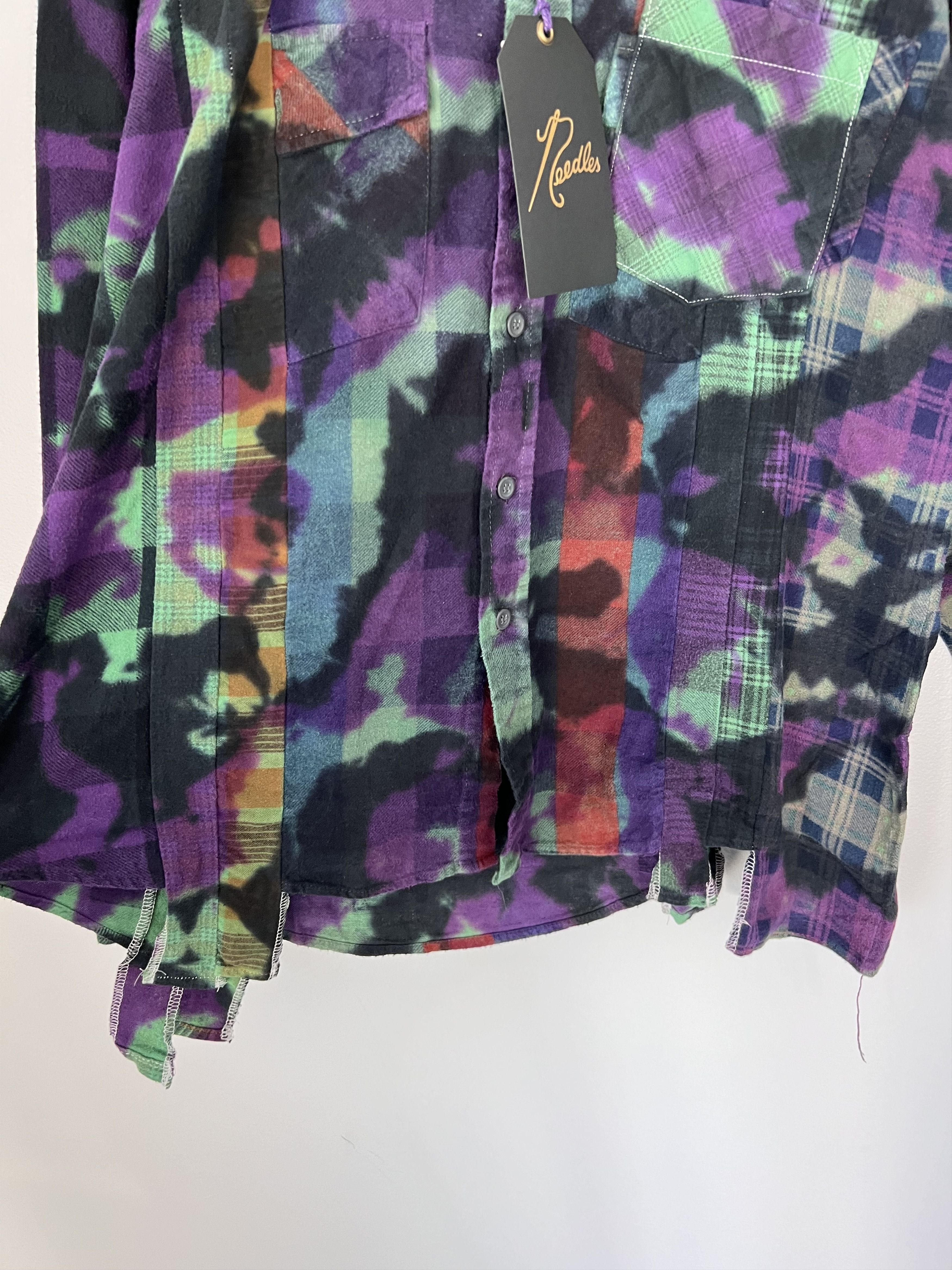 Needles Needles Rebuild 7 Cuts Flannel in Tie Dye Size US L / EU 52-54 / 3 - 4 Thumbnail