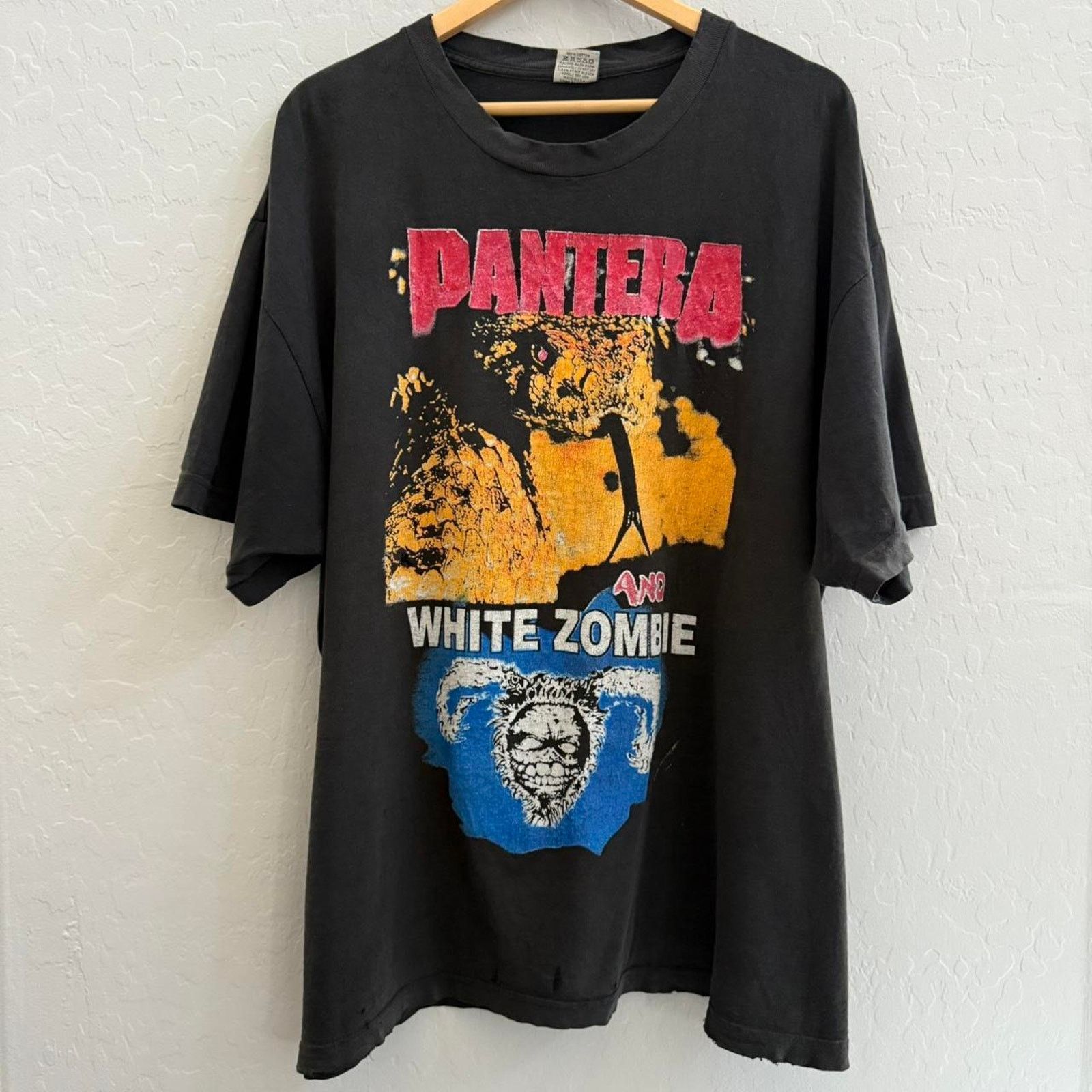 Other Vintage 1996 Pantera White Zombie Tour Tee Size US XL / EU 56 / 4 - 1 Thumbnail